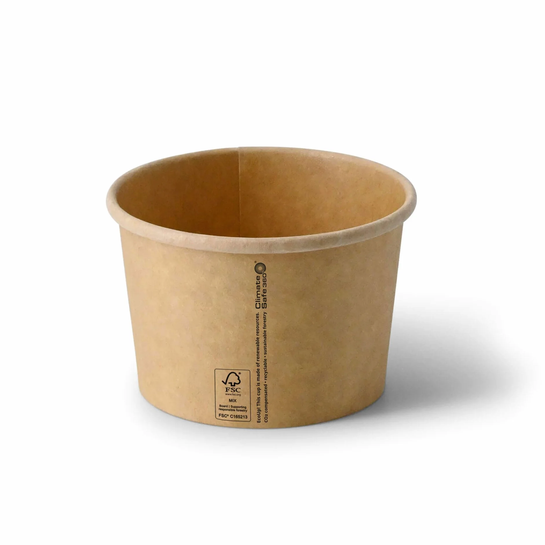 BIOZOYG Miska na zupę 25 sztuk 200 ml Ø 90 mm, brązowa, kubek kraft
