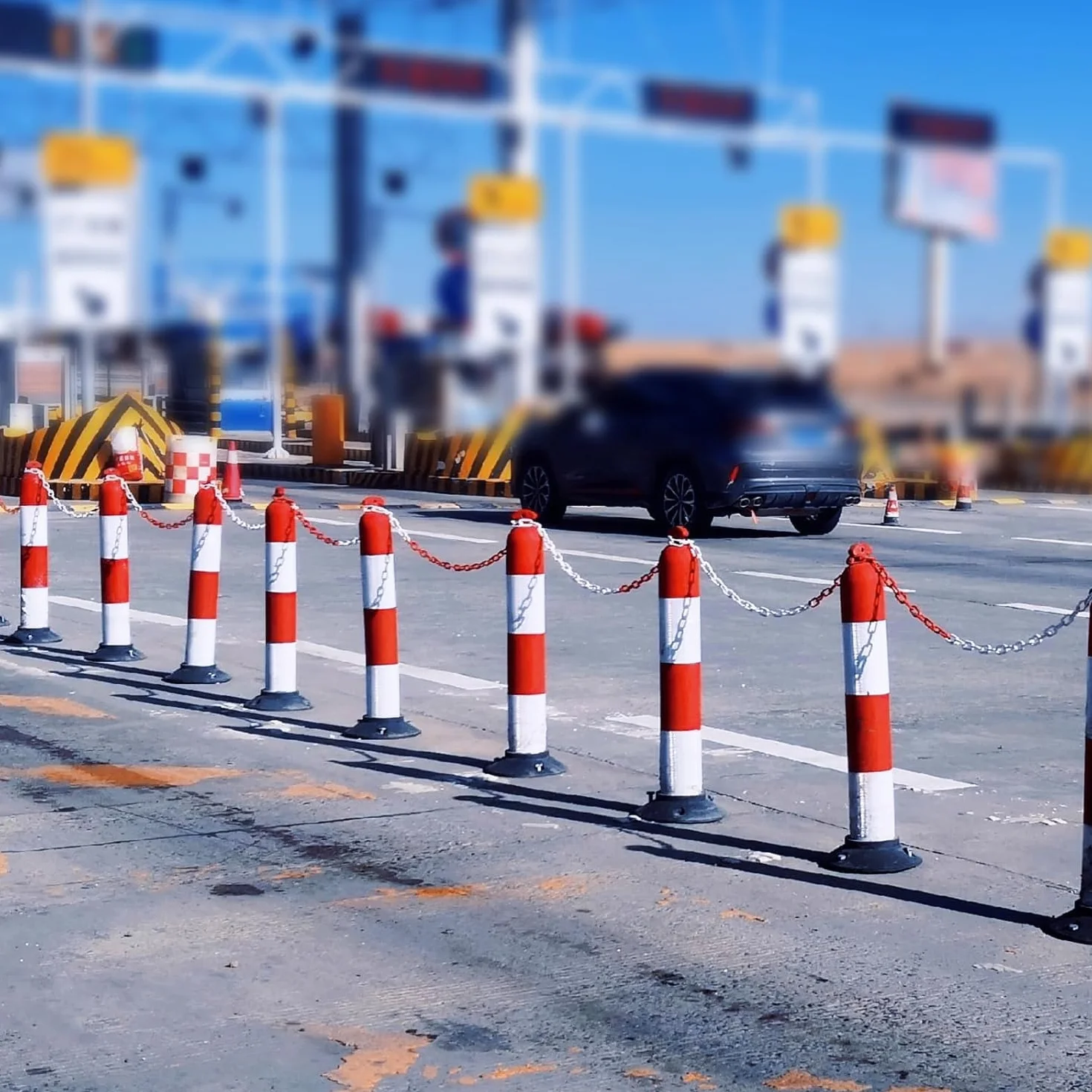 Łańcuch z tworzywa sztucznego, łańcuch odcinający z tworzywa sztucznego, łańcuch ostrzegawczy z tworzywa sztucznego, 8 m, łańcuch ostrzegawczy, łańcuch ostrzegawczy, plastikowy, czerwony, biały