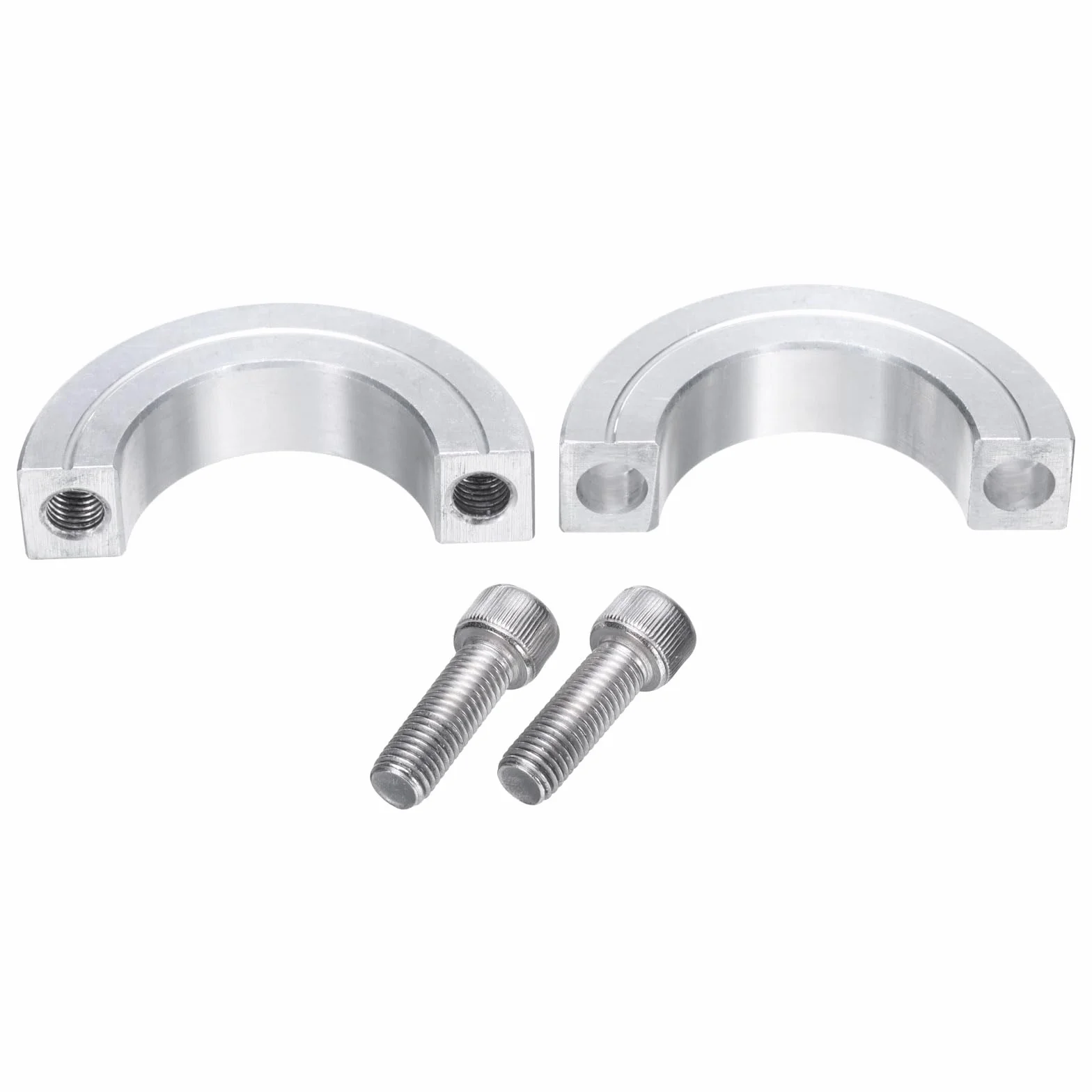 QUARKZMAN 2 szt. Podwójny kołnierz zaciskowy wału 1-1/4", dwuczęściowy kołnierz blokujący, 2-1/16 "Od, grubość 1/2", zacisk kołnierzowy dzielony śruba ze stopu aluminium