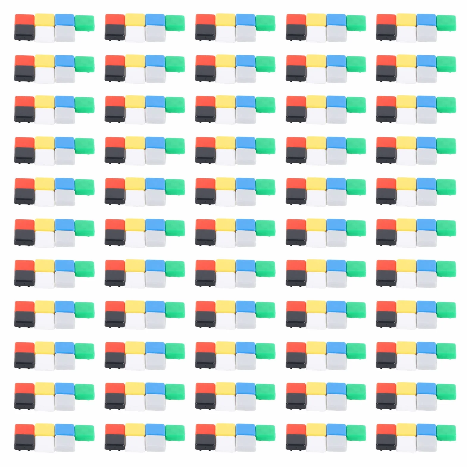 350 sztuk Micro Momentary Tact Button Switch Caps 7 Color Tactile Switch Cap Square Straight A14