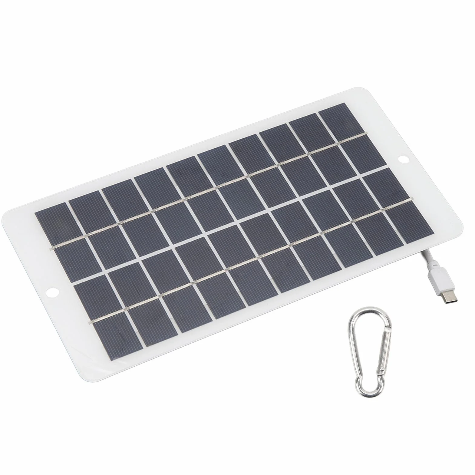 Panel Słoneczny, 10W 5V Panel Słoneczny Typu C Wyjście Przenośny Panel ładowania Słonecznego do Monitorowania Bezpieczeństwa ładowania Telefonu