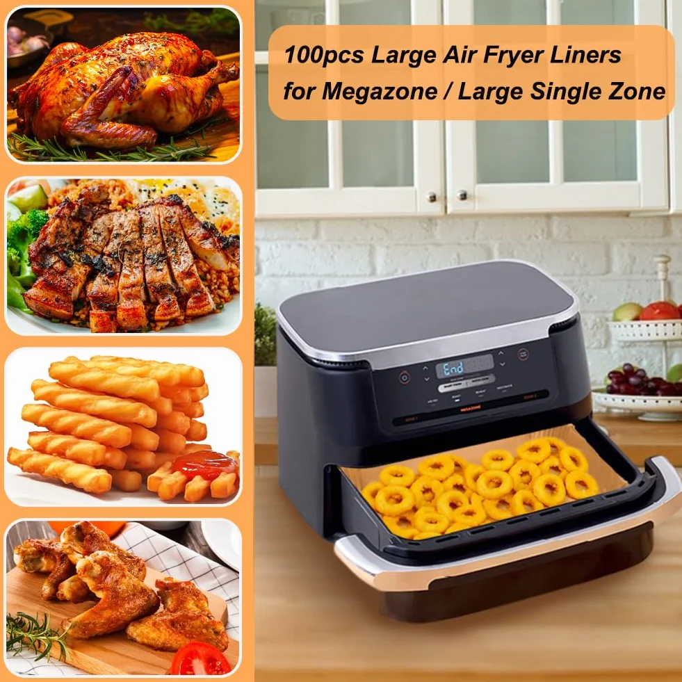 BYKITCHEN Wkładki do frytkownicy powietrznej do Ninja AF500UK 10,4 l, akcesoria do szuflady Flex Megazone