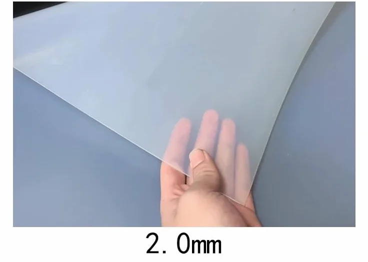 Wysokiej jakości półprzezroczysty arkusz gumy silikonowej o grubości od 0,5 mm do 30 mm do uszczelek, uszczelnień i izolacji 1 szt.(100mm x 100mm x 2.5mm)