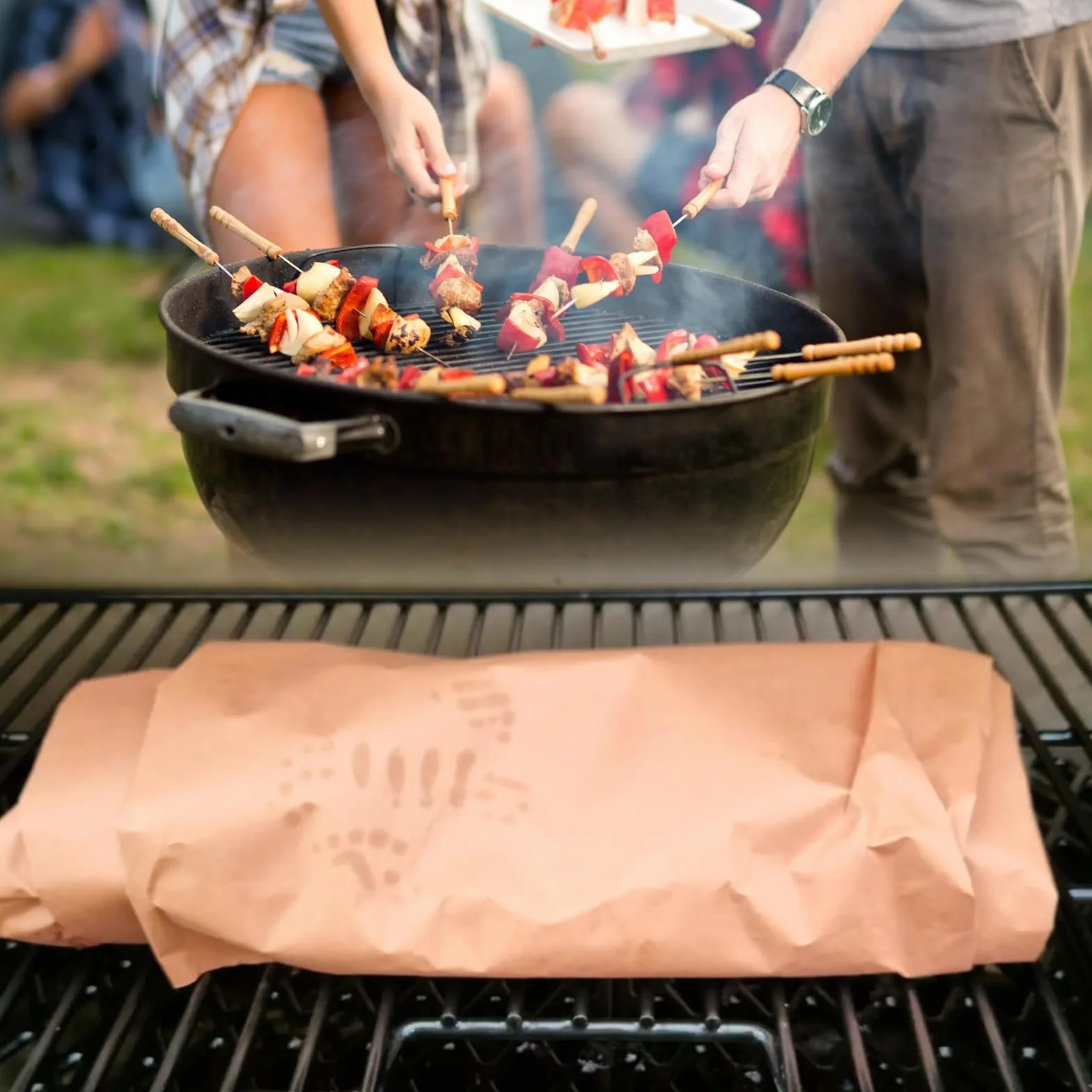ASelected Butcher Paper Pink papier rzeźniczy BBQ 45 cm x 53 m, niewoskowany papier rzeźniczy do grilla, do wędzenia, opakowania mięsne dla doskonałych rezultatów grillowania – soczyste mięso i