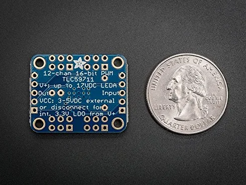 Adafruit 12-kanałowy 16-bit PWM LED Driver – interfejs SPI [ADA1455]