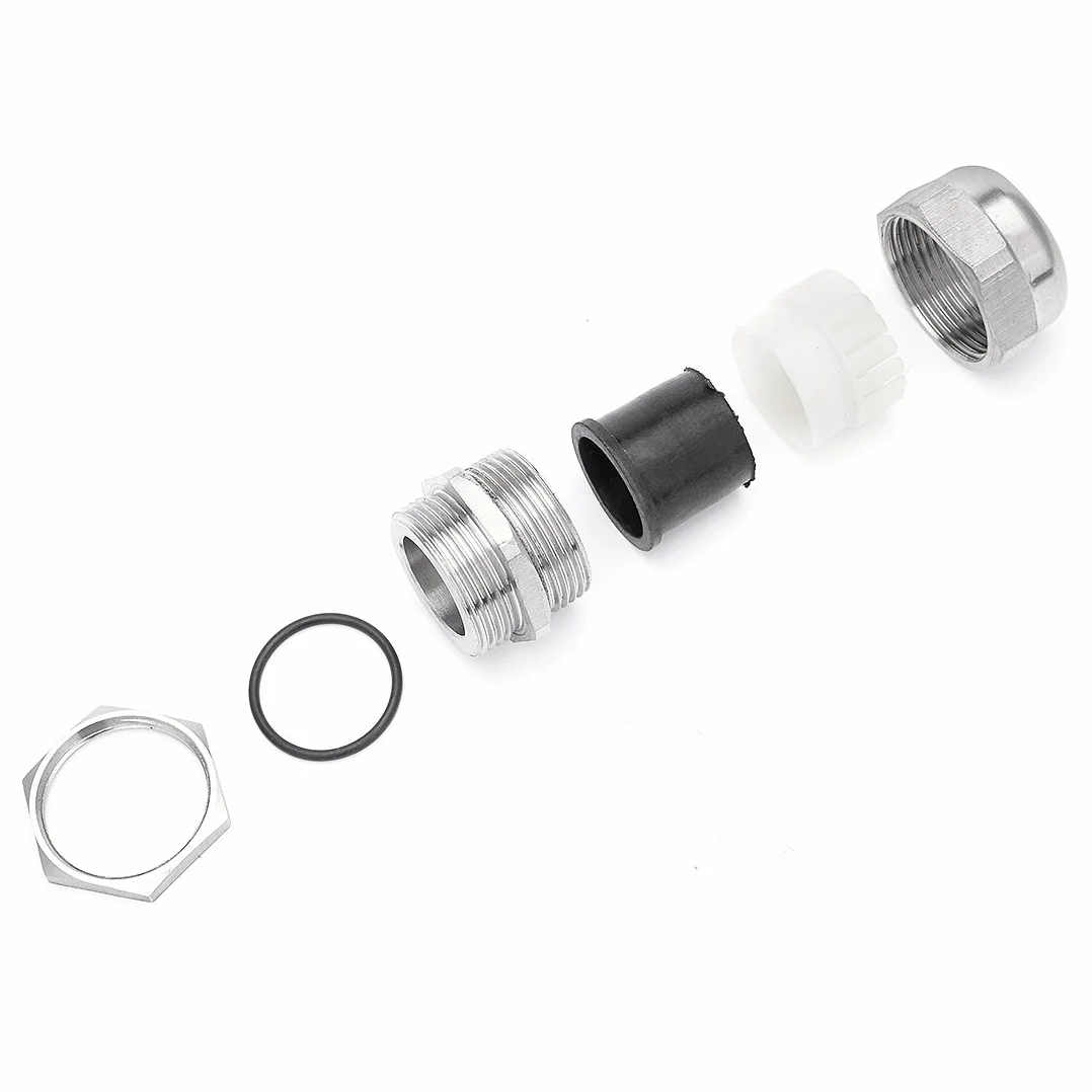 Aexit M28 * 1.5 Metalowe wodoodporne złącze Łącznik Dławik kablowy z nakrętką zabezpieczającą(M28*1.5 écrou fixation connecteur imperméable métal presse-étoupe farce