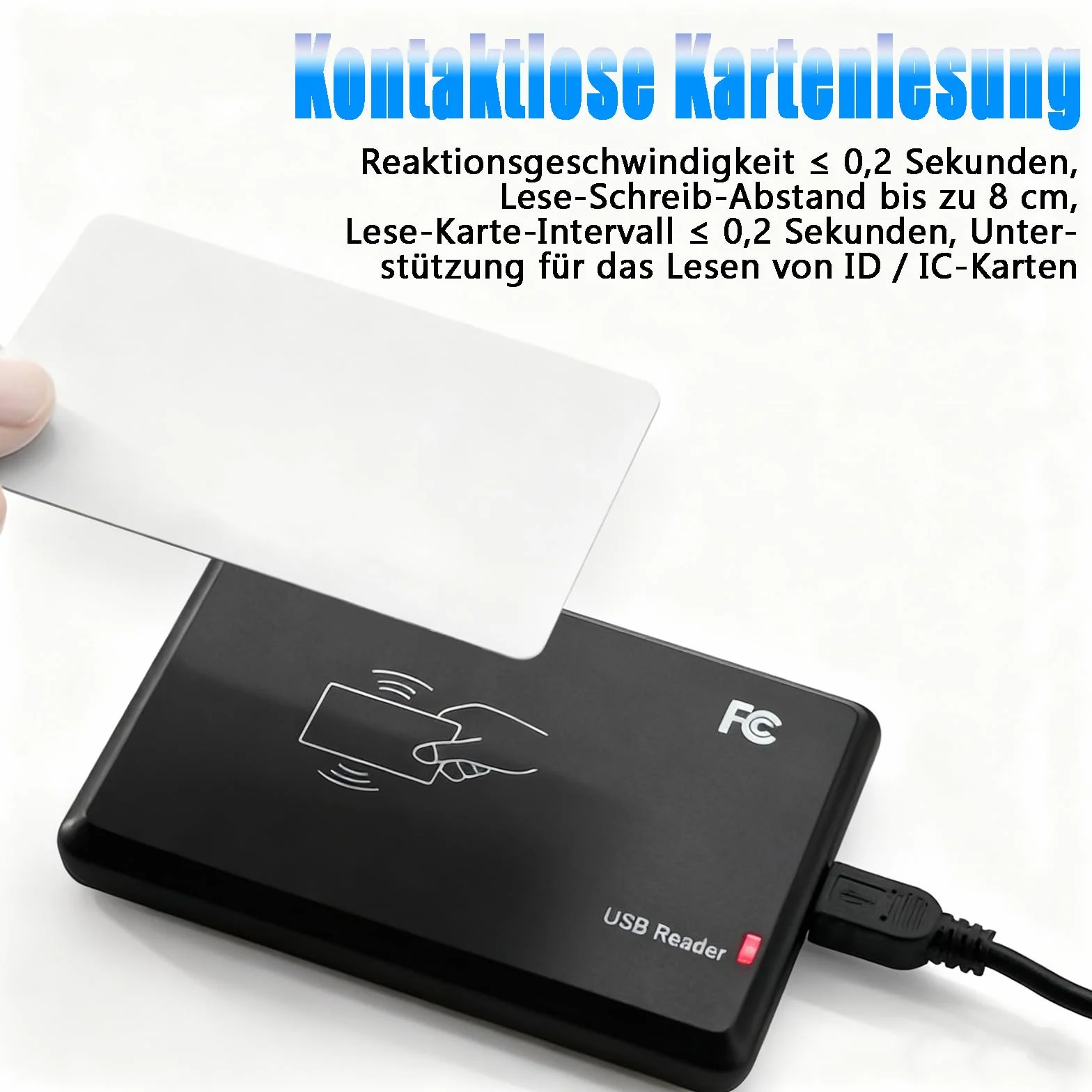Interfejs USB 13,56 MHz, czytnik kart RFID-IC, bezdotykowy czytnik kart S50 S70 z wyświetlaczem LED/brzęczykiem, USB 13,56 MHz, bezdotykowy czytnik kart 14443A, protokół IC