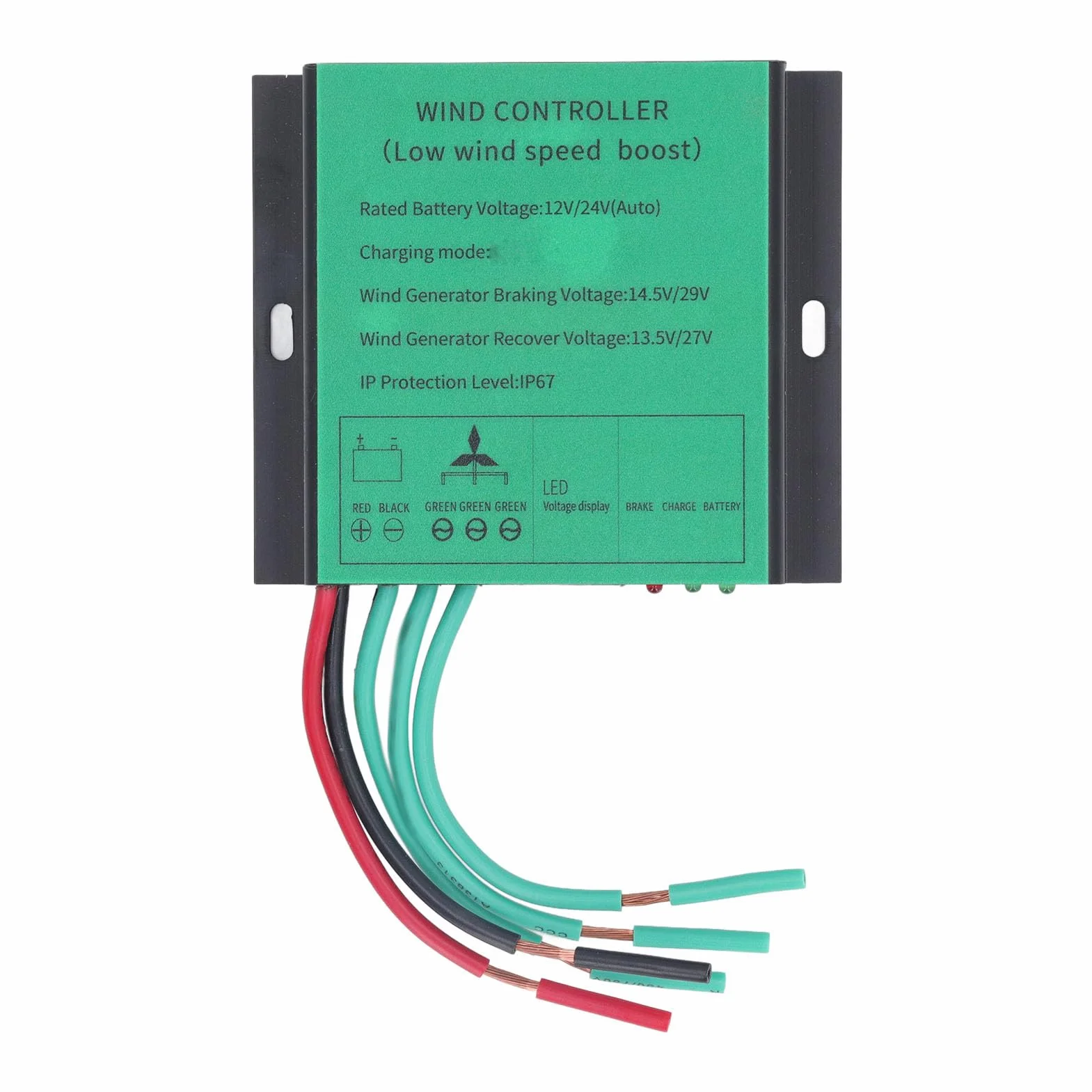 MPPT Regulator ładowania Turbiny Wiatrowej 100W-600W 12V 24V Automatyczne Dopasowanie Kontroler Generatora Wiatrowego Kontroler Doładowania Niskiego Napięcia