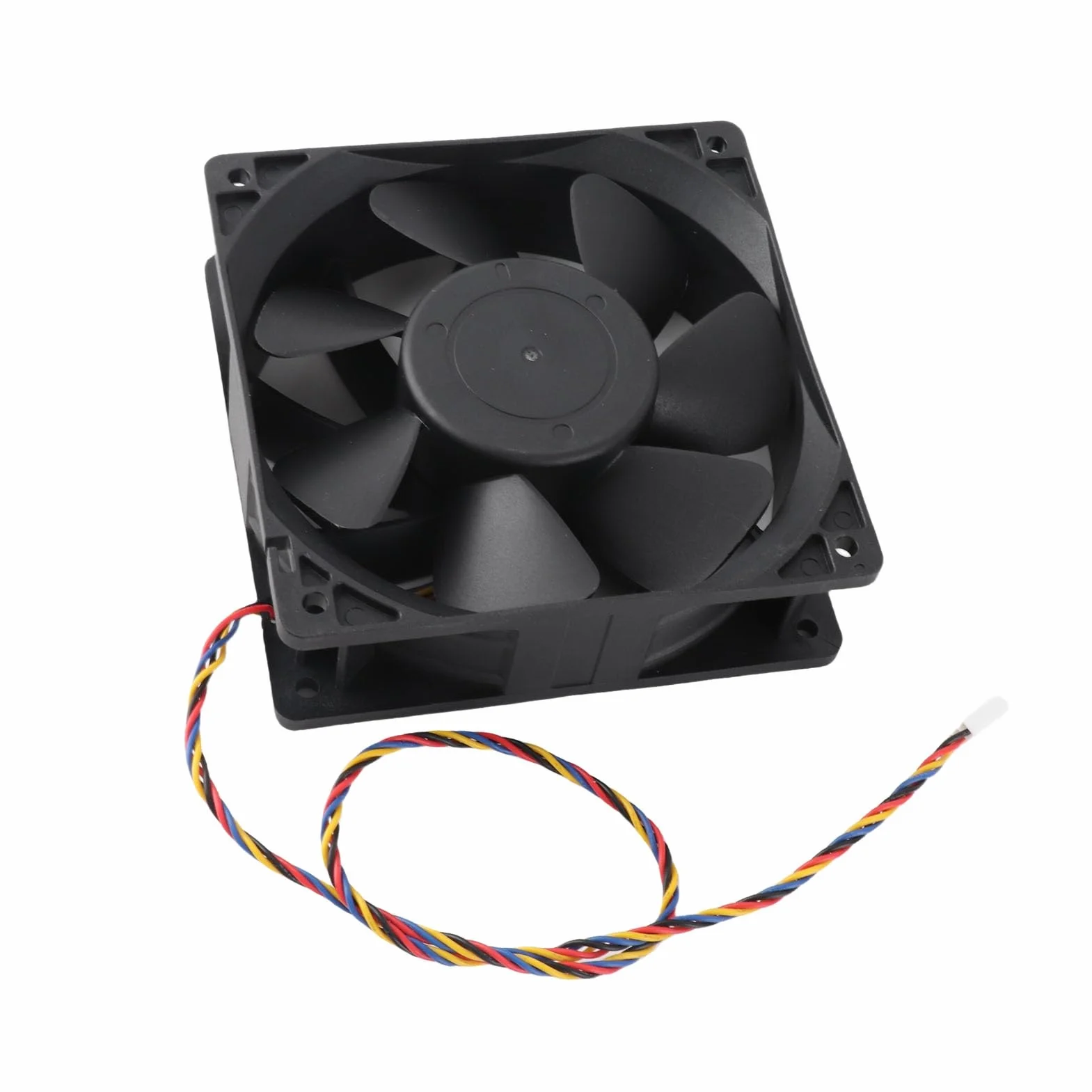Wentylator Chłodzący 12 Cm, 120 X 120 X 38 Mm 6000 Obr./min 12 V 2,7 A 4-pinowy Bezszczotkowy Wentylator PWM DC w Czarnej Obudowie, Wentylatory Chłodzące do Komputera PC