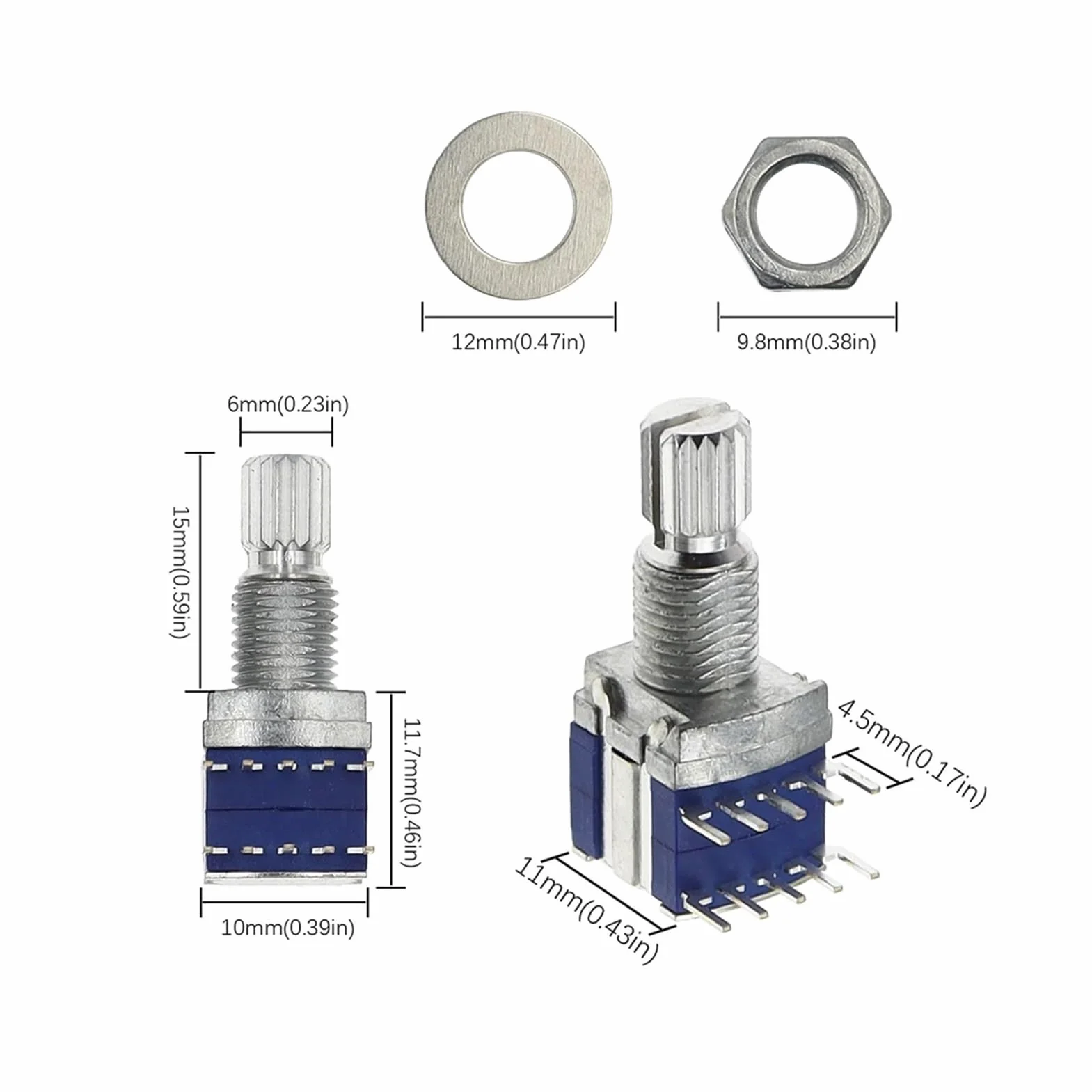 RS1010 Band Switch Rotary Gear Change 1 Pole 5 Position 2 3/4