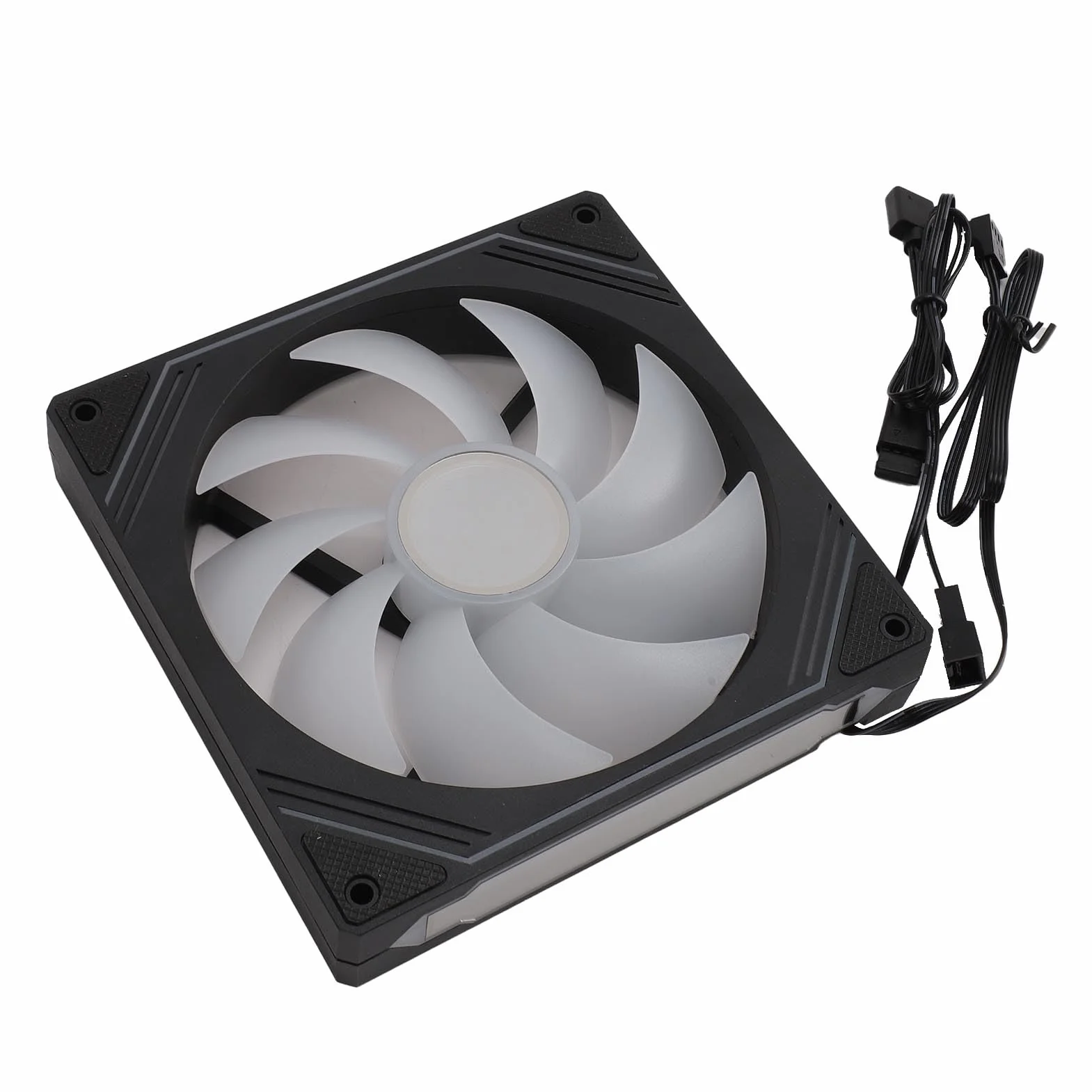 LICAEVEY 140 Mm Argb Wentylator Obudowy PC - Wysokie Chłodzenie Ciśnieniowe Statyczne z Synchronizowanym Oświetleniem, Cichy Wentylator Podwozia 140x140x25 Mm dla Chłodnic (Zwykła czerń)