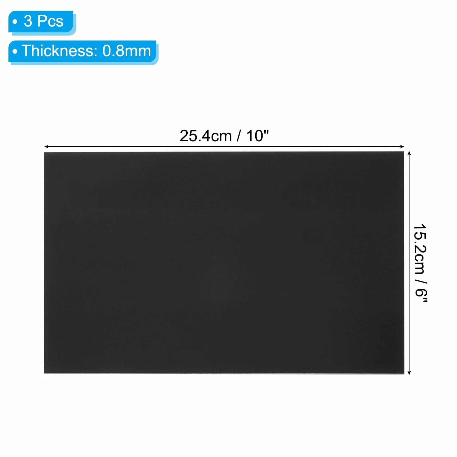 PATIKIL 6 x 30 cm, anodowana blacha aluminiowa, 3 sztuki płyt laserowych, grawerunek 0,5 mm, cienki prostokąt, do majsterkowania, grawerowania laserowego, w domu, kolor czarny