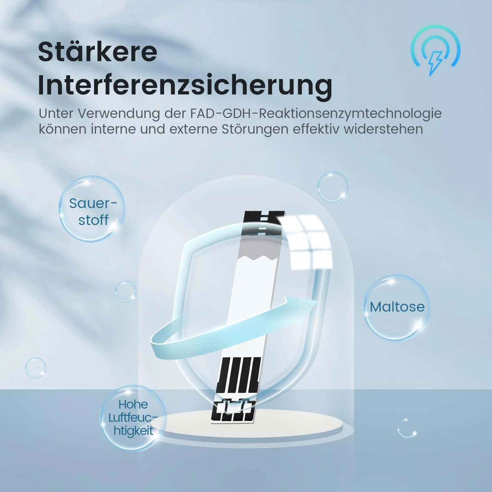 sinocare Pasek testowy cukru we krwi, zestaw pasek testowy cukru we krwi z paskiem testowym 50 Lancets 50 do samodzielnego testu cukru we krwi, technologia enzymów reakcyjnych FAD-GDH