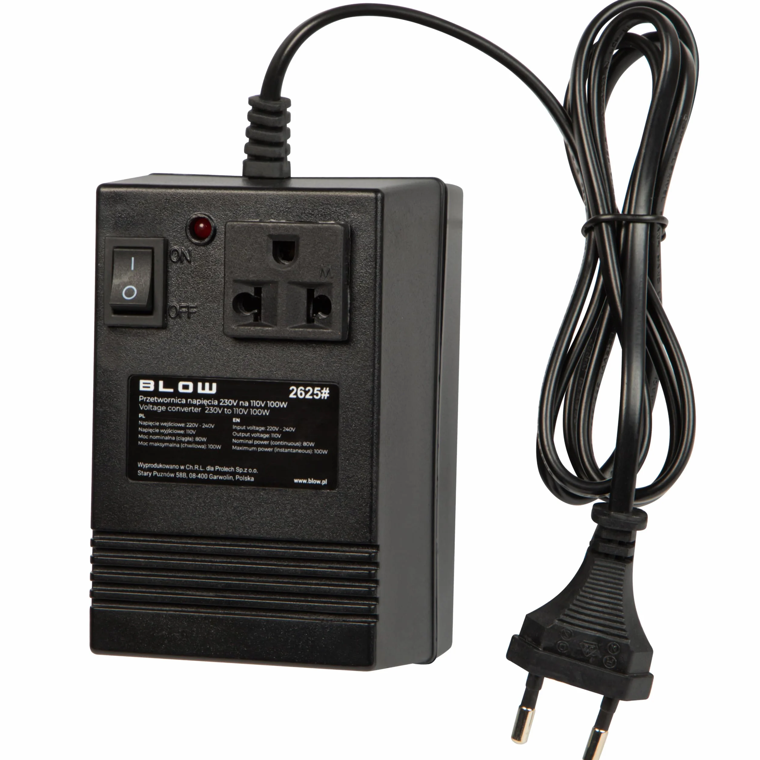 Przetwornica napięcia 230V na 110V 100W USA