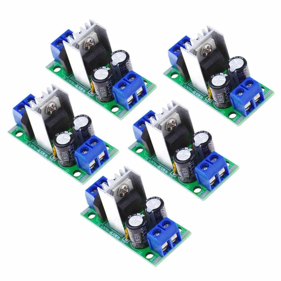 5PCS L7805 LM7805 LM7812 L7812 Voltage Rectifier Regulator 12-24V AC lub DC do 5V 12V DC Power Supply Converter Module Board (LM7812)