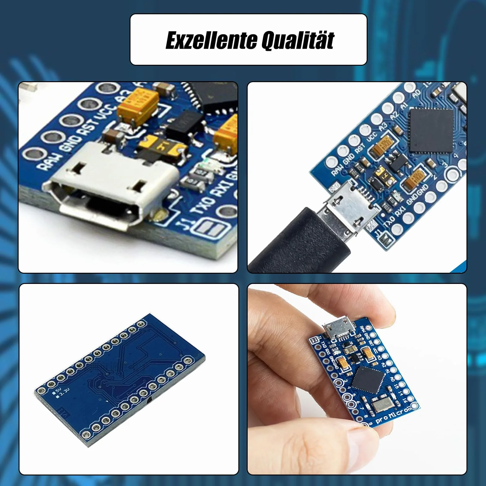 Pro Micro 32U4 5 V/16 MHz mikrokontroler, samodzielna aktualizacja USB, interfejs micro USB, kompatybilny z Arduino (1)