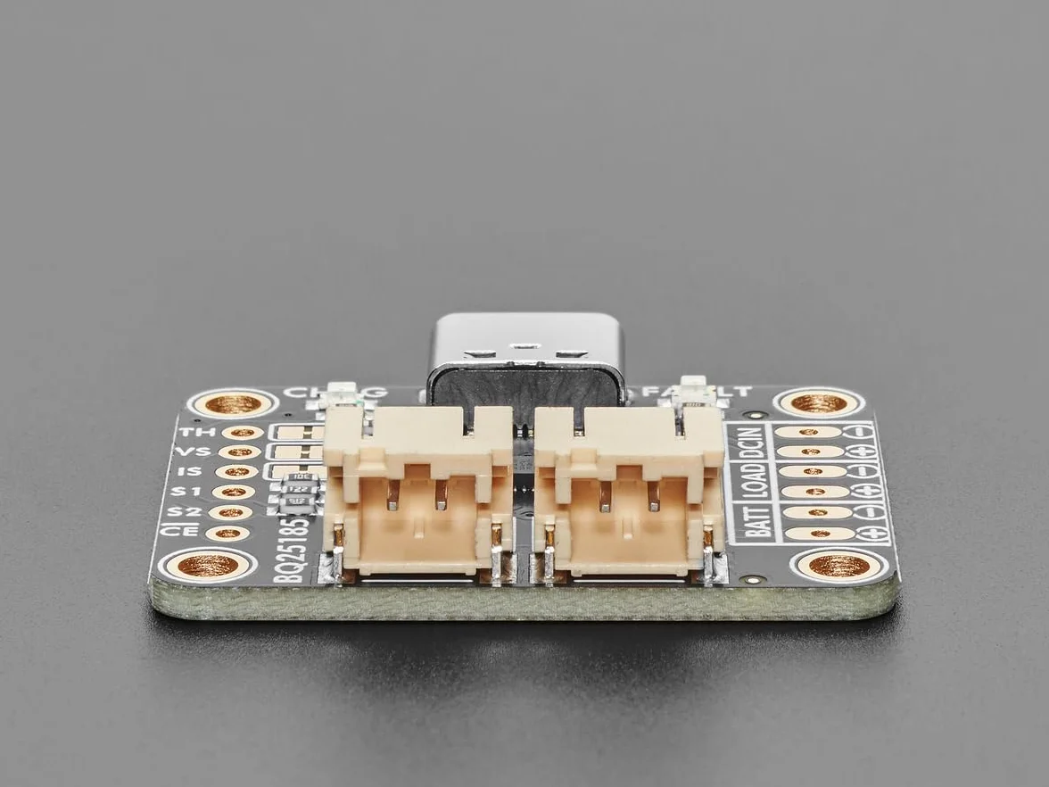Adafruit bq25185 USB/DC/Solar Litowo-jonowy/Polimerowy Moduł Ładowania, 6091