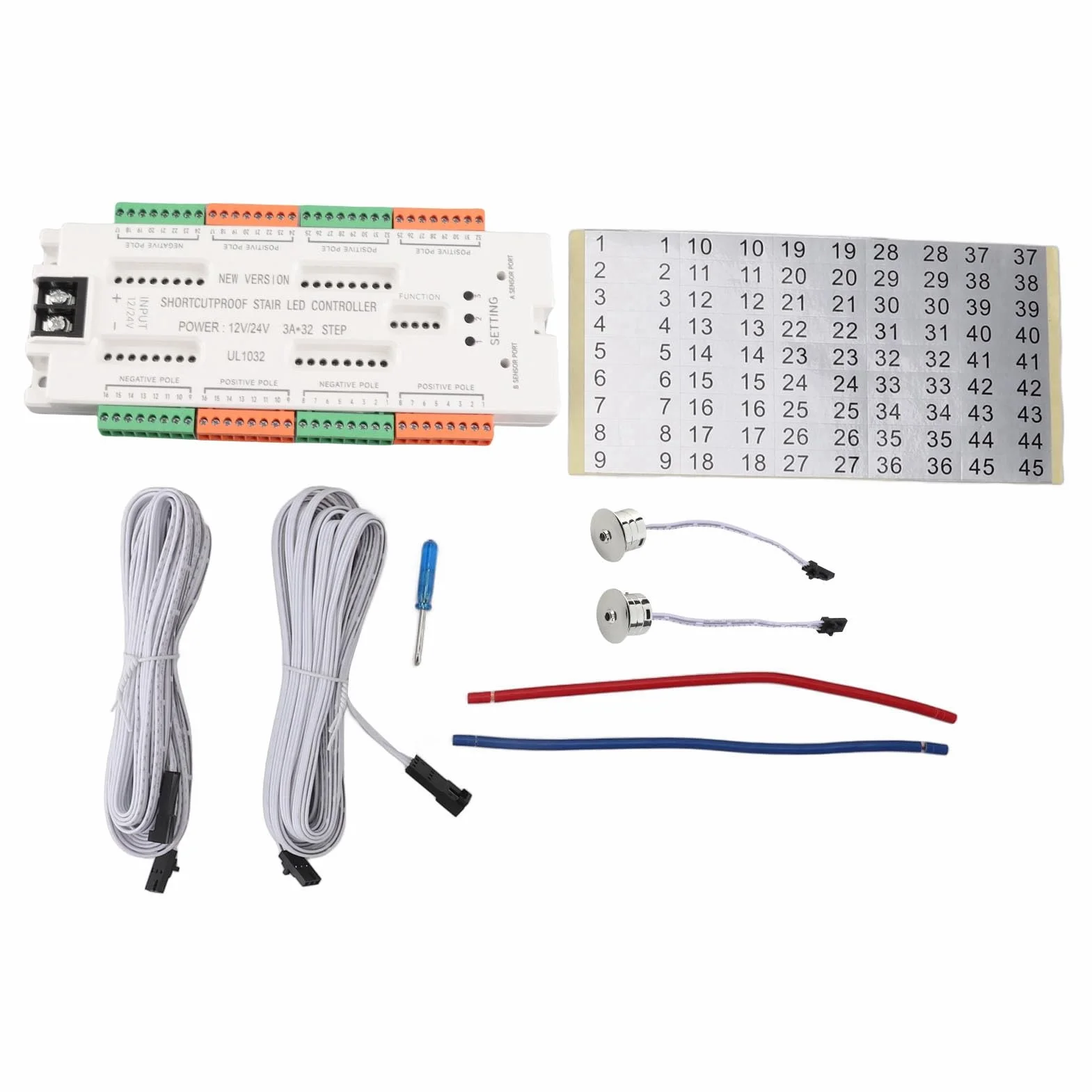 Keenso Czujnik Ruchu Schodowa Kontroler Safe DC12V 24V ABS