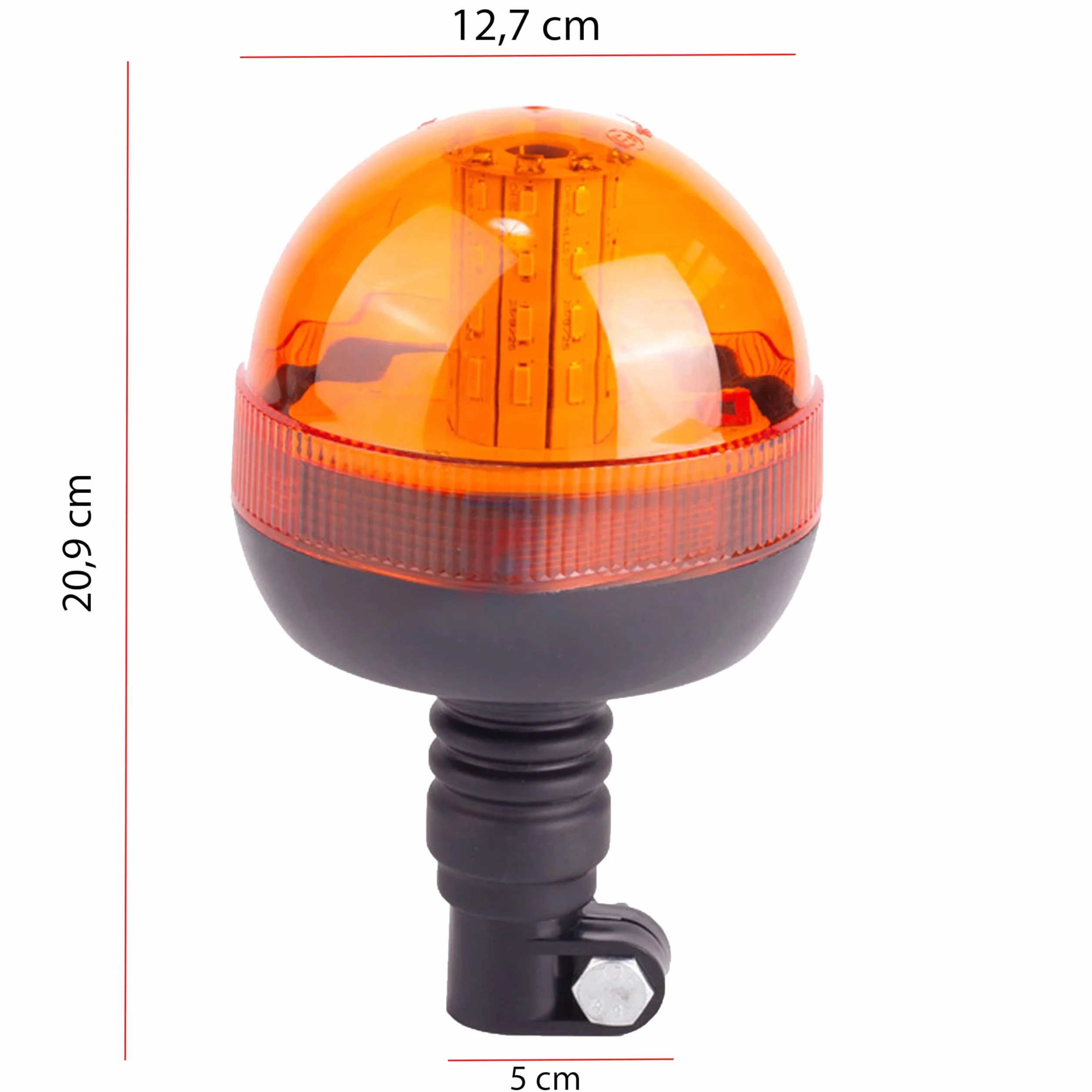 Retoo Lampa ostrzegawcza obrotowa 12 i 24 V, lampa sygnalizacyjna obrotowa migająca, światło ostrzegawcze pomarańczowe, światło obrotowe, wodoszczelne, lampki ostrzegawcze pyłoszczelne do wózka