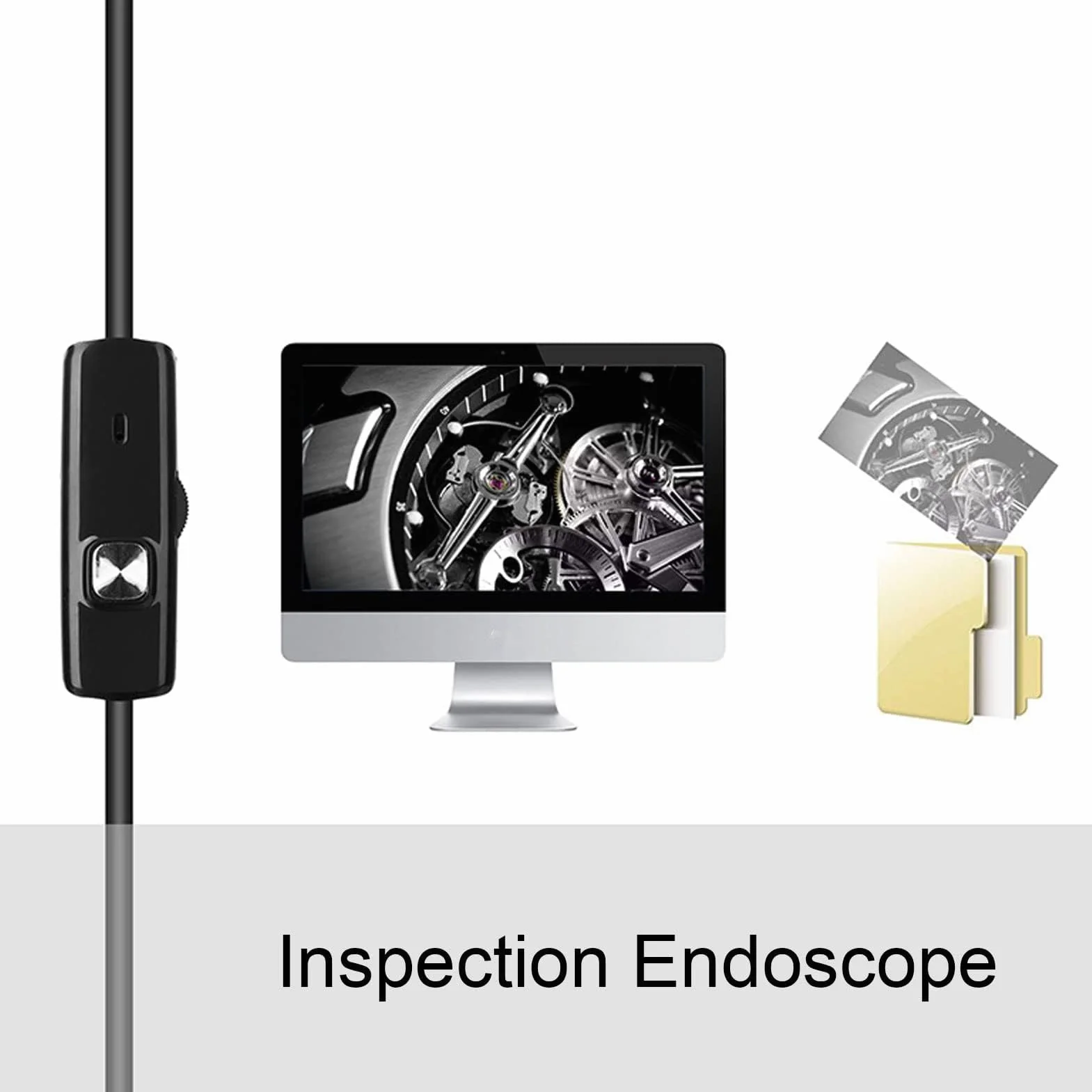 Endoskop 5,5 Mm Kamera Boroskopowa USB 3 w 1 IP67 Wodoodporna Kamera Inspekcyjna z Interfejsem Typu C do Konserwacji Inspekcyjnej (2M)