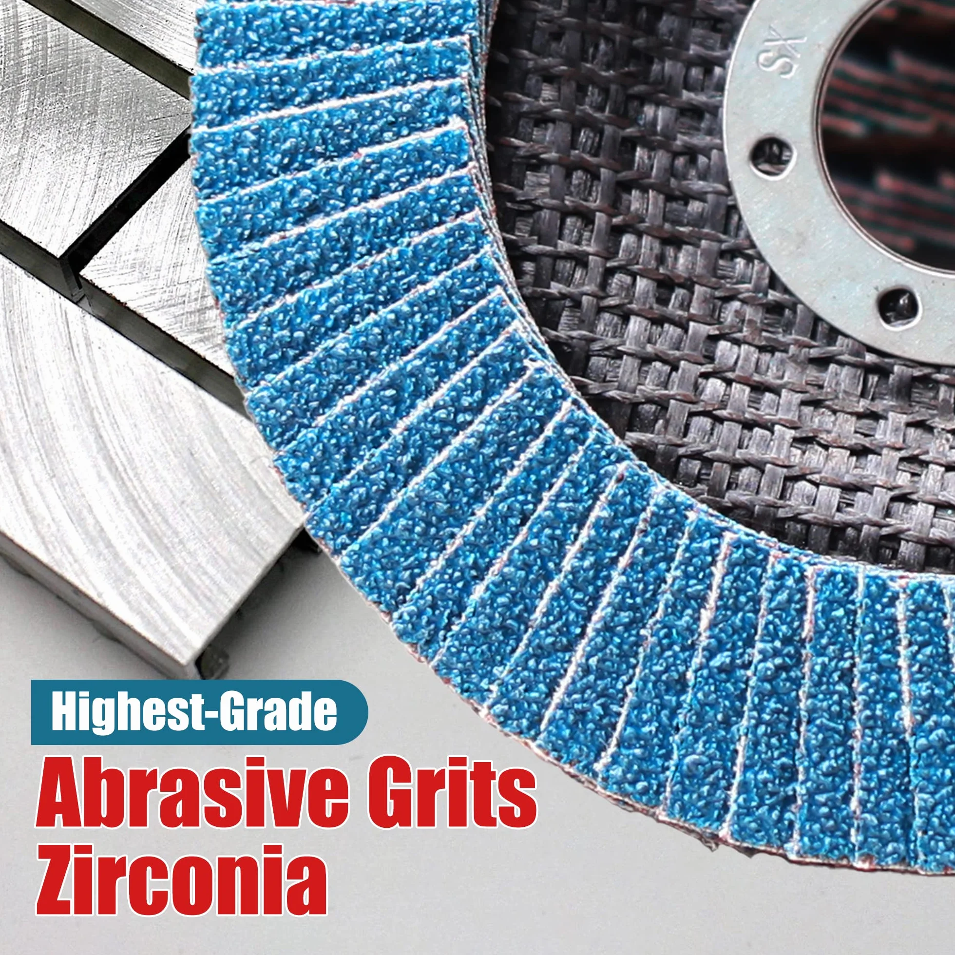 EZARC Tarcze płatkowe Ø 125 mm x 22,2 mm 10 sztuk ziarnistość 40 do stali szlachetnej