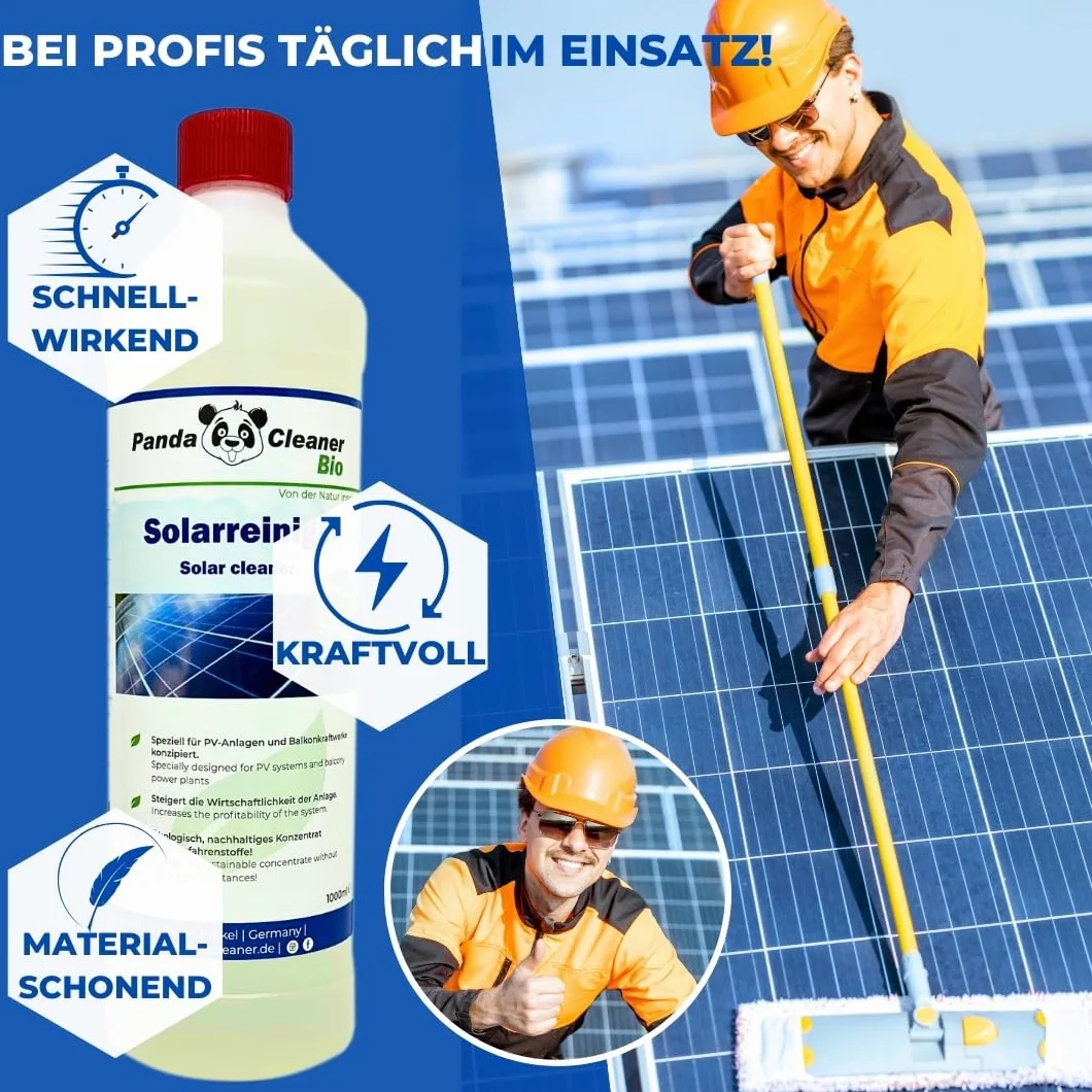 PandaCleaner Bio środek czyszczący 1 l do instalacji solarnych i PV skoncentrowany 1:100
