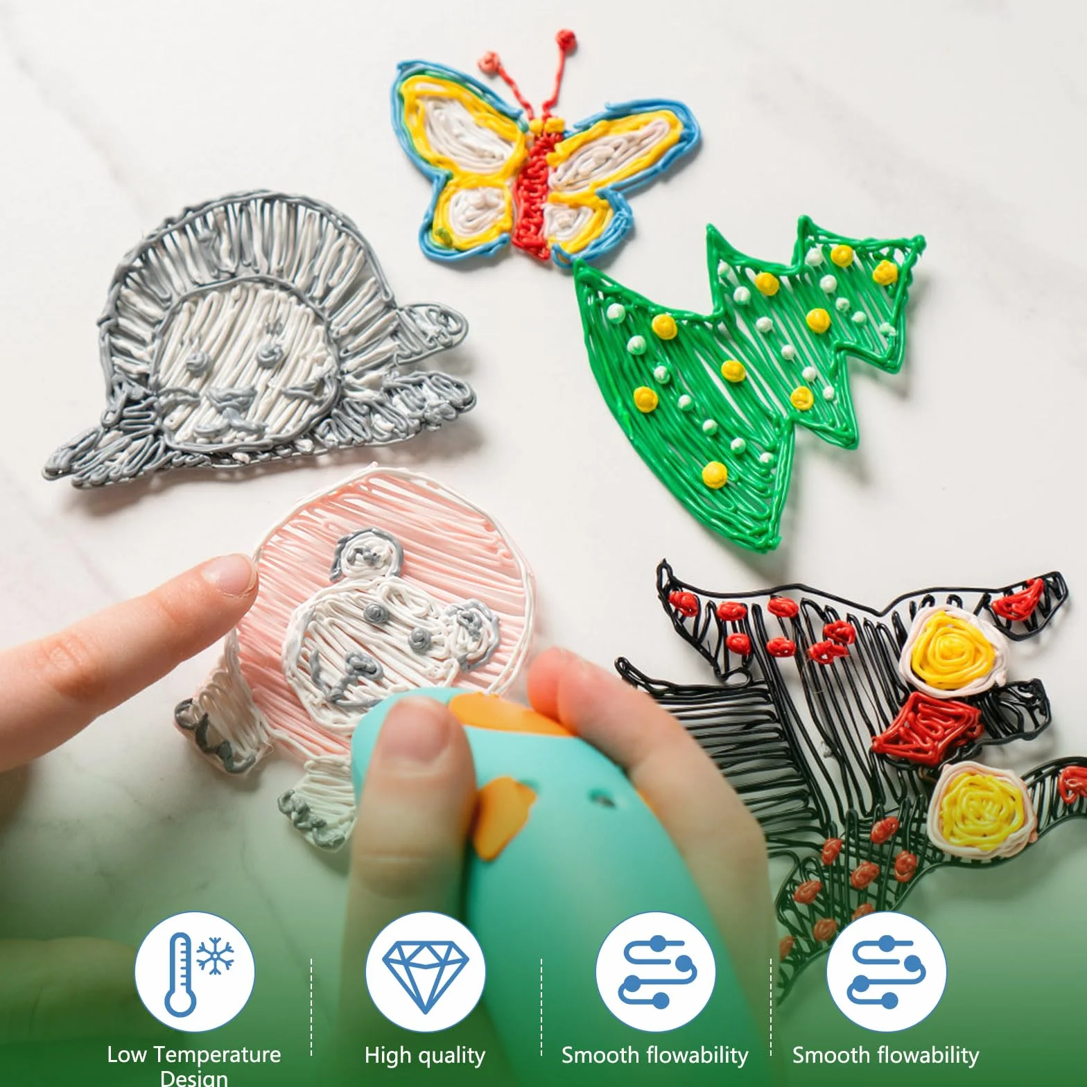 Filament 3Doodler Start 3D 2,5 mm PCL 300 sztuk 30 kolorów