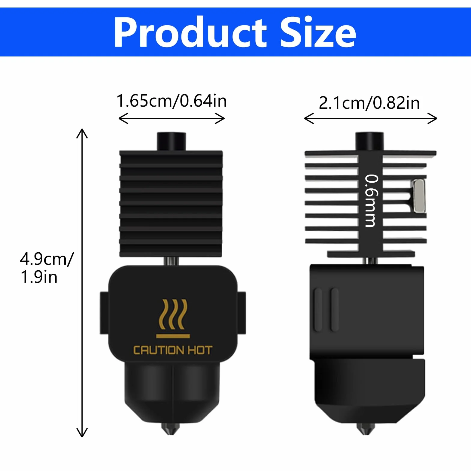 Bambu Lab Hotend Kit A1/A1 Mini 0,4 mm 0,6 mm z Hartowanej Stali Zestaw