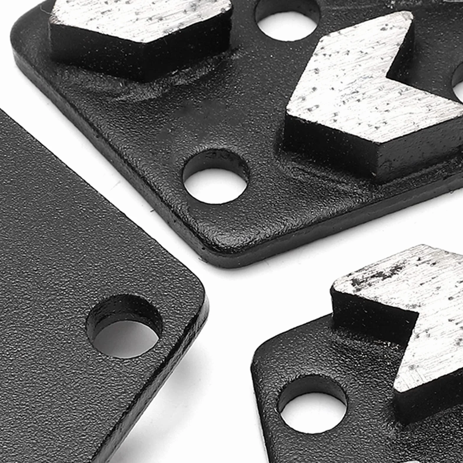 3 szt. Buty do Szlifowania Diamentów, 16# Czarne Trapezowe Szlifierki Diamentowe do Szlifowania Betonu Buty Narzędzie Tnące Zestaw Dysków