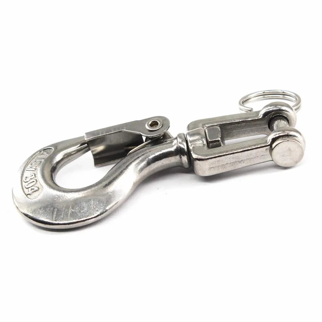 304 stal nierdzewna obrotowy hak do podnoszenia oczu 3/16" 150 kg 2 szt.