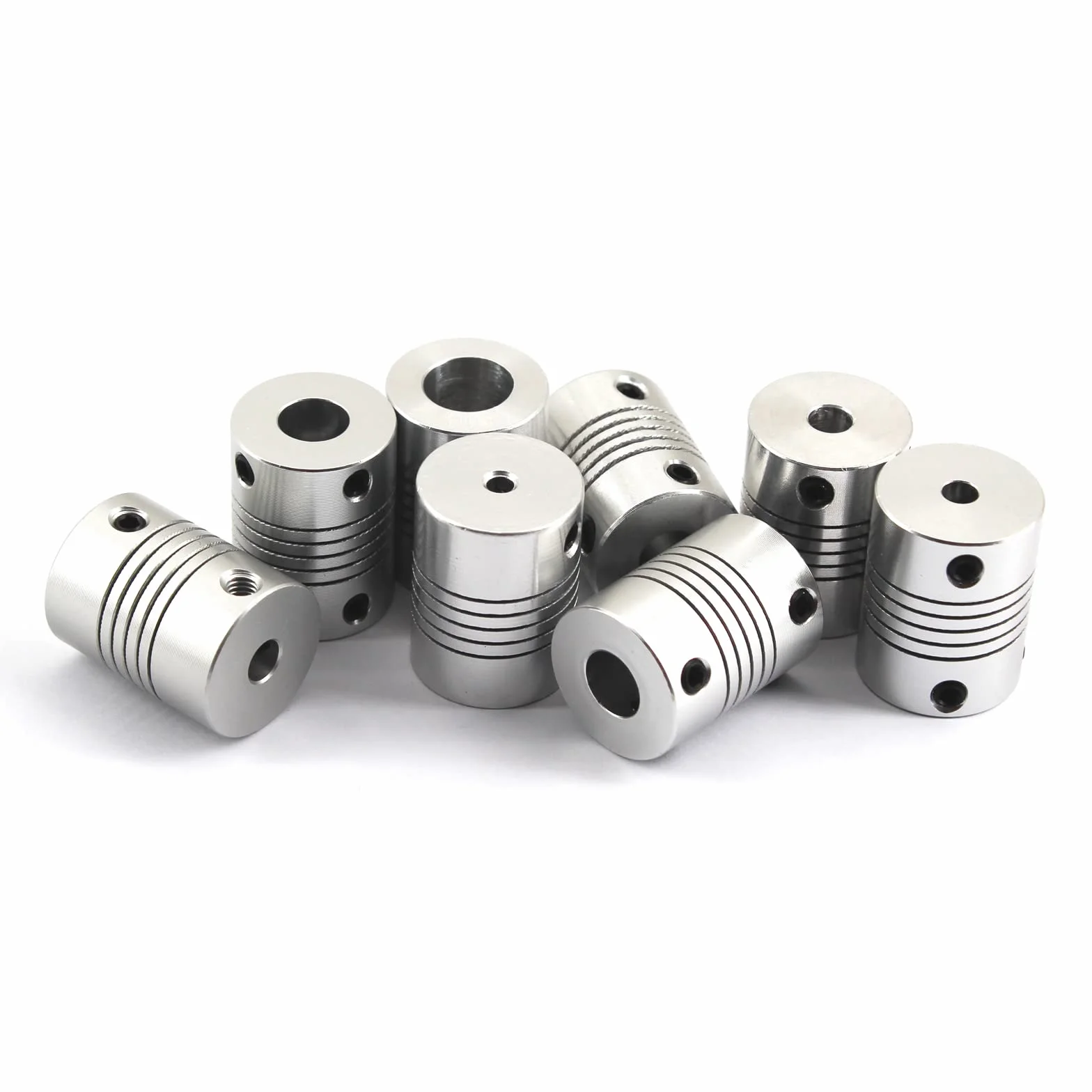 Elastyczne sprzęgło ze stopu aluminium 8 mm do 8 mm Elastyczne sprzęgło wału do drukarki 3D maszyny CNC (10 sztuk)