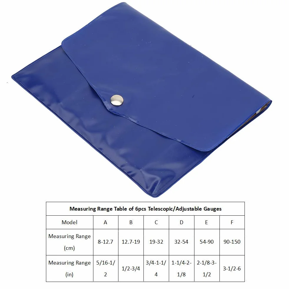 6 Sztuk/zestaw Miernik Teleskopowy Mikrometr Wewnętrzny, Mikrometr Wewnętrzny 8-150Mm Regulowany Miernik średnicy Wewnętrznej Mikrometr Narzędzia Pomiarowe
