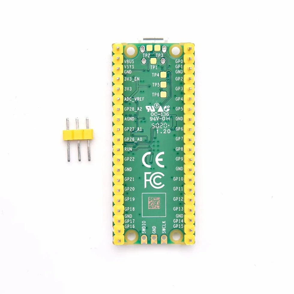 Adeept Raspberry Pi Pico wstępnie lutowany nagłówek kabel USB mini płytka rozwojowa mikrokontrolera RP2040 ARM Cortex M0+