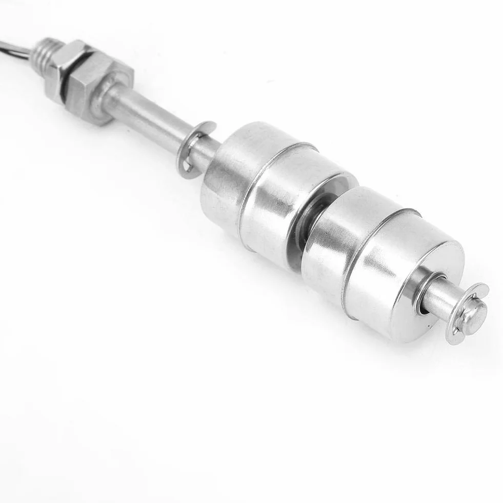 Przełącznik pływakowy DC 0~110 V stal nierdzewna podwójna kulka regulator poziomu wody 150 mm