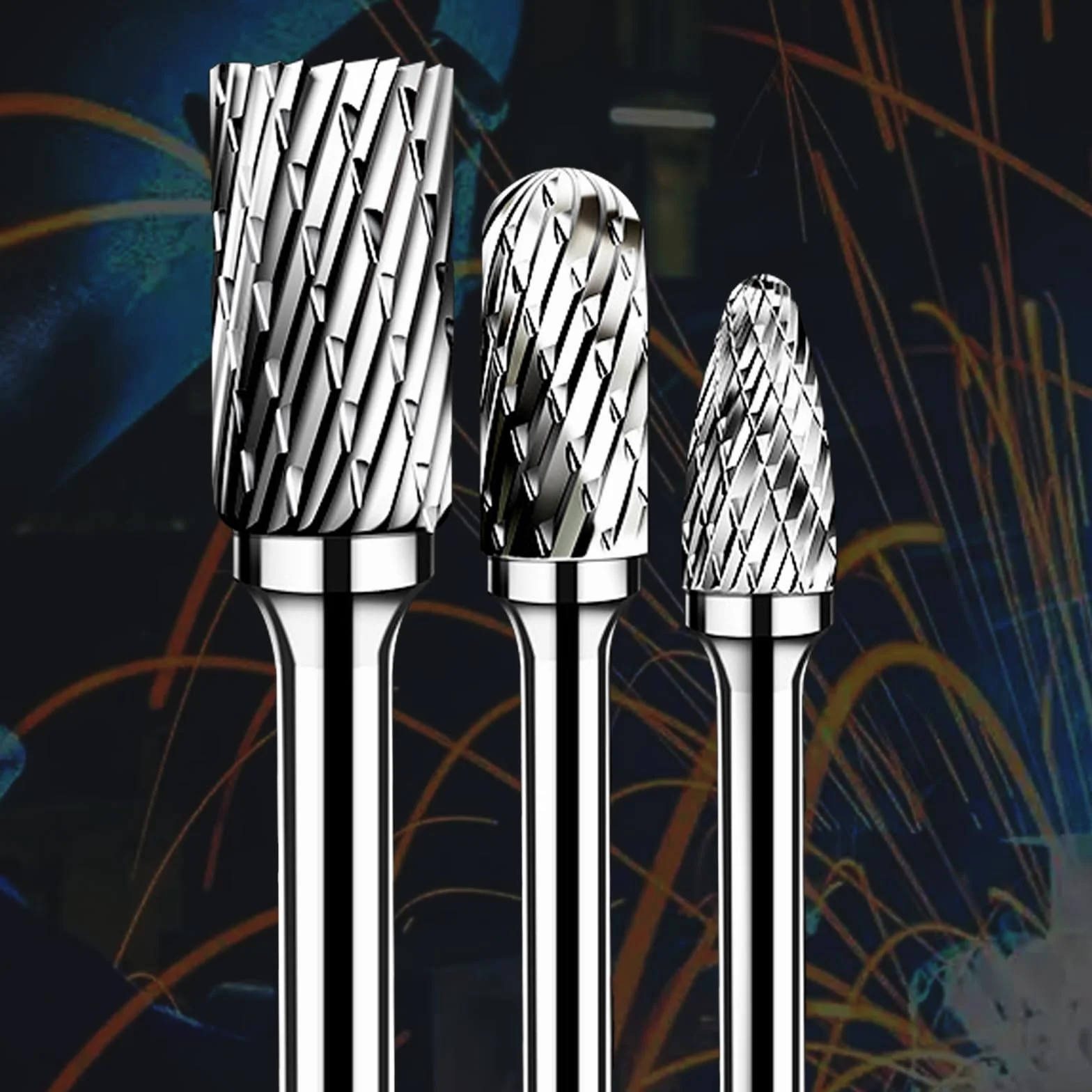 ASNOMY 1 sztuka frez ze stali wolframowej z twardego metalu zestaw z głowicą obrotową do szlifowania plików 6 x 12 mm do wiercenia metalu polerskiego - A