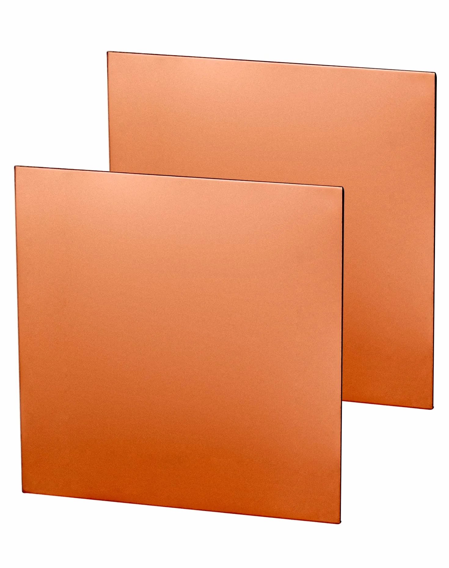 QWORK® 2 szt. Miedzianych płyt, 99% czystej blachy miedzianej 1mm x 100mm x 100mm do rzemiosła metalowego, tworzenia biżuterii, drukowania płytek drukowanych i innych (100mm x 100mm x 1mm)