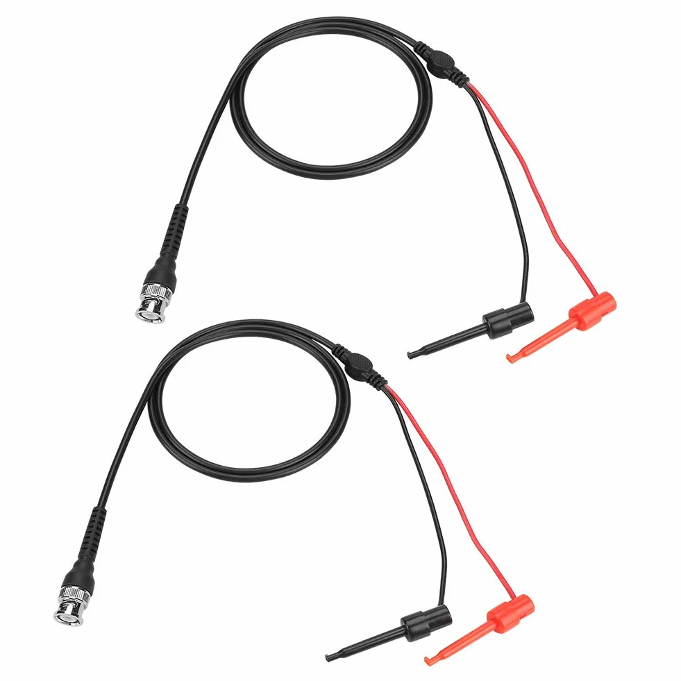 Kabel koncentryczny sondy oscyloskopowe przewód testowy BNC na podwójny hak tłokowy do testowania pracy z dwoma mini sondami zakończonymi dla mechanicznych