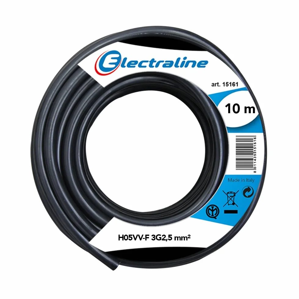 Electraline H05VV-F, 3G2,5 mm, 10 m