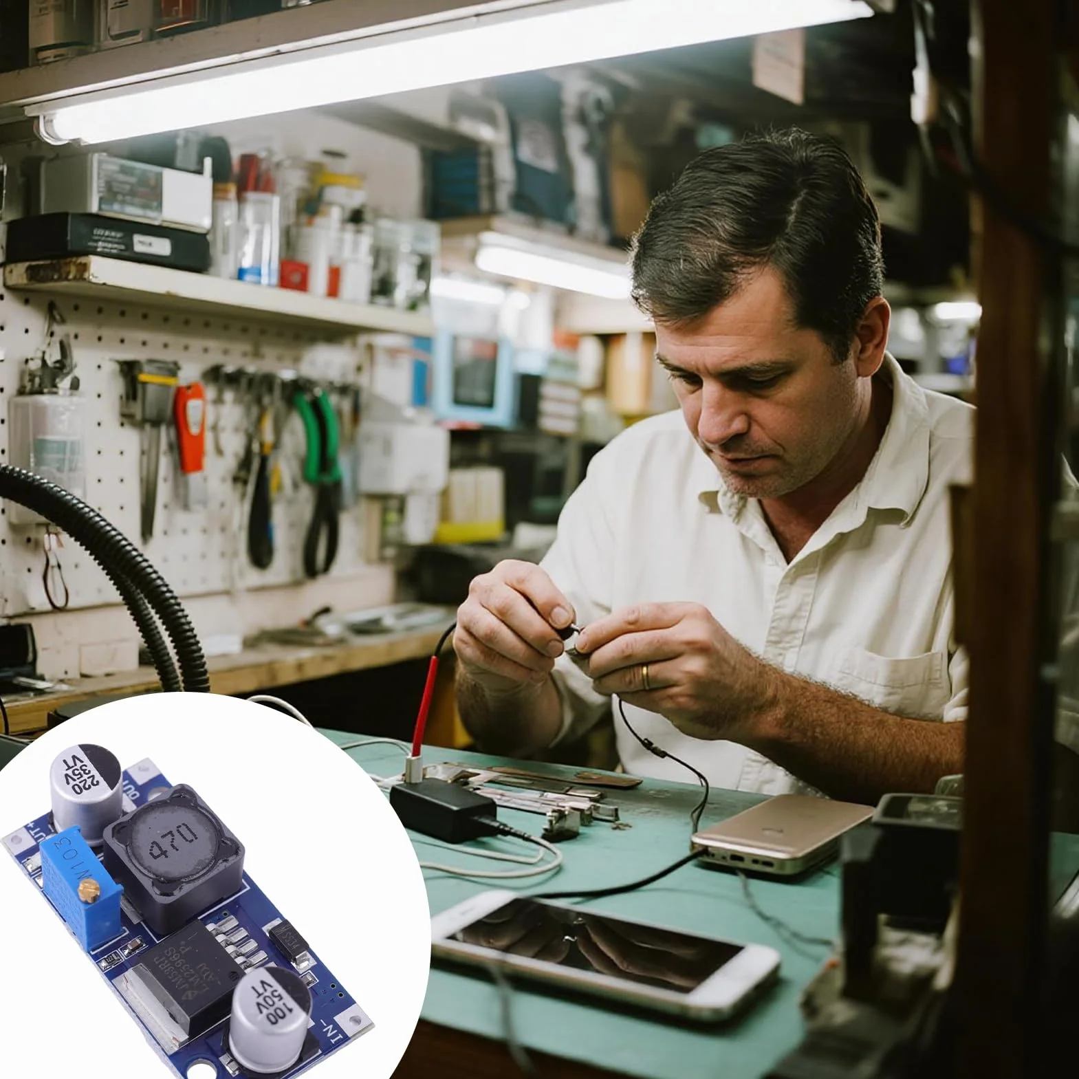 5 sztuk Konwerter DC-DC Regulowana obniżenie napięcia, wejście 3,2 V do 40 V, wyjście 1,25 V do 35 V, wydajny moduł regulatora napięcia, zasilacz krokowy lm2596 dc dc konwerter buck
