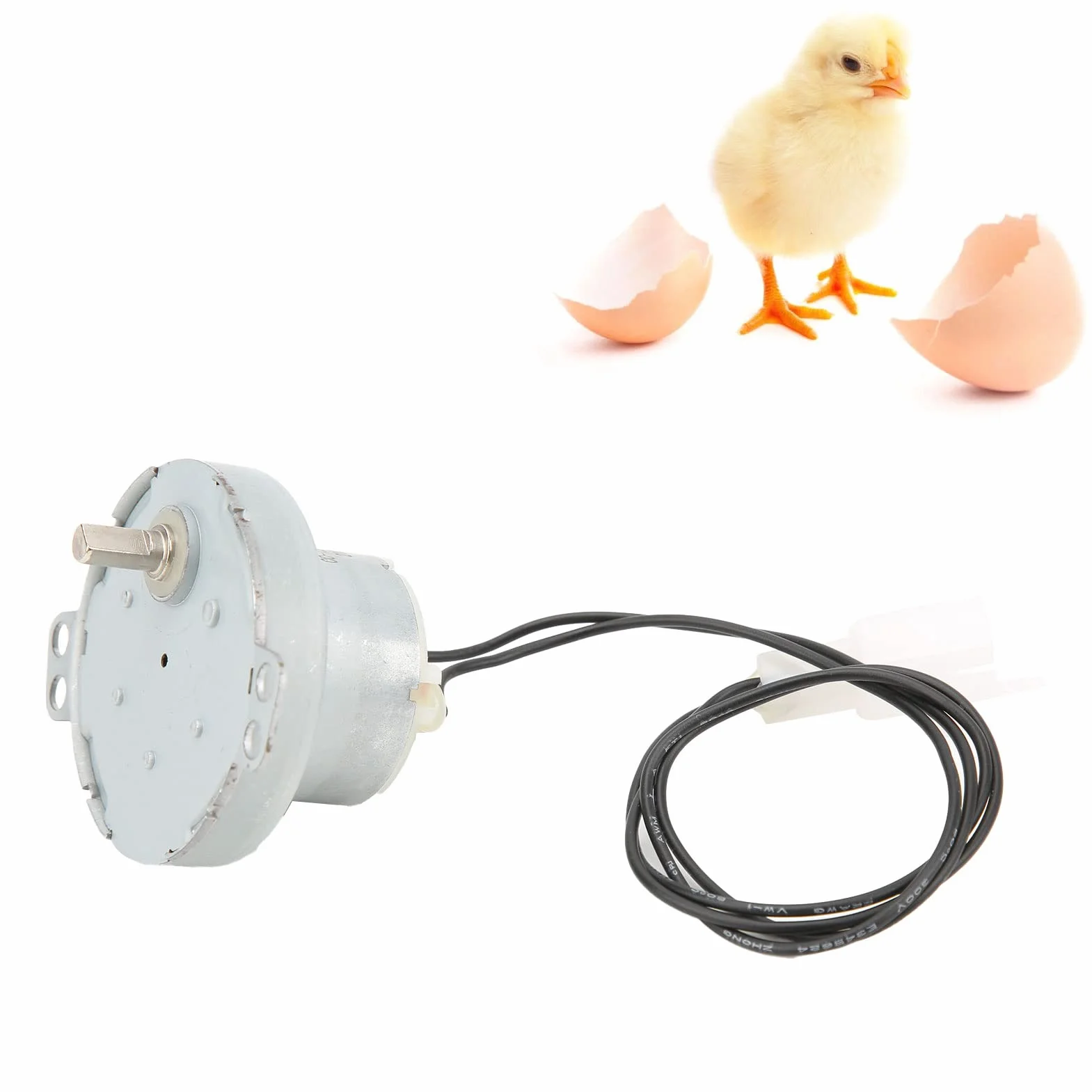 Silnik inkubatora jaj, silnik inkubatora automatycznego 12 V Mini inkubator z silnikiem obracającym jaja o niskiej prędkości obrotowej System obracania jaj Akcesoria do inkubatora (poniżej 110 V)