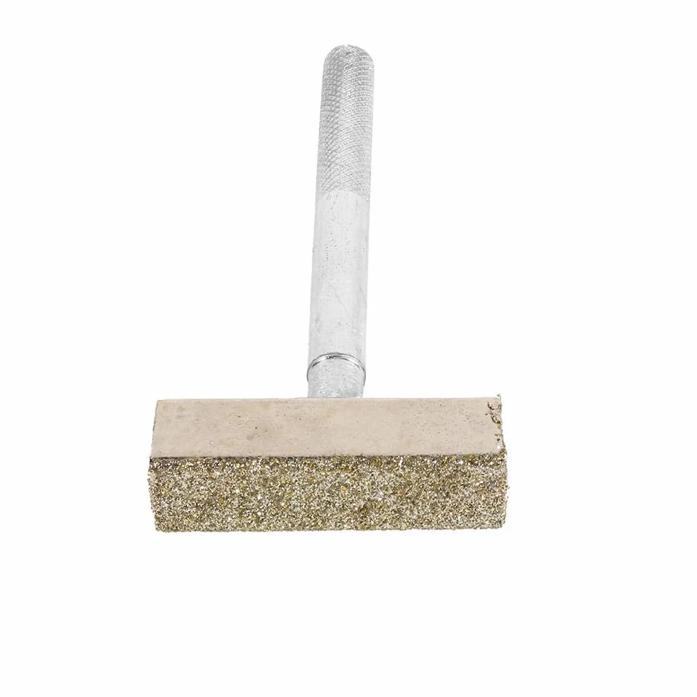 Samfox Wytrzymała komoda diamentowa, 12 x 8 x 1,6 cm, tarcza szlifierska powlekana diamentem, komoda ścierna, narzędzie korygujące, szlifierka do toaletki