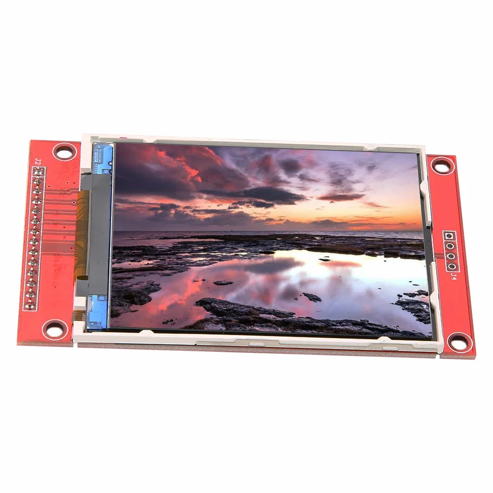 Moduł wyświetlacza LCD, wyświetlacz TFT LCD 7,1 cm Ili9341 Moduł 240 x 320 5 V / 3,3 V SPI Moduł wyświetlacza TFT LCD z klatką na kartę SD, moduł wyświetlacza LCD z płytką drukowaną