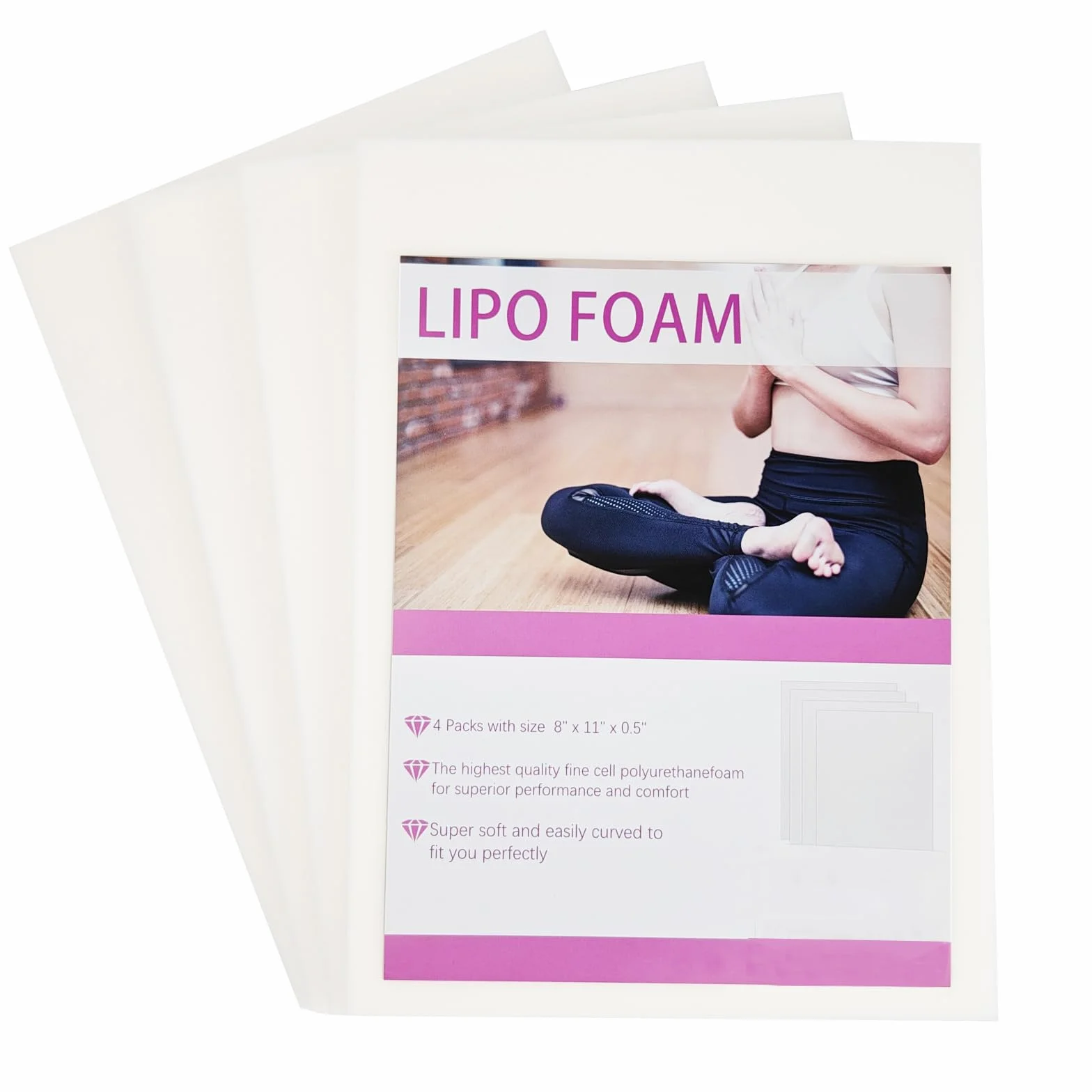 Podkładki piankowe Lipo 8" x 11" do kompresyjnej odzieży po liposukcji, bardzo grube płyty AB