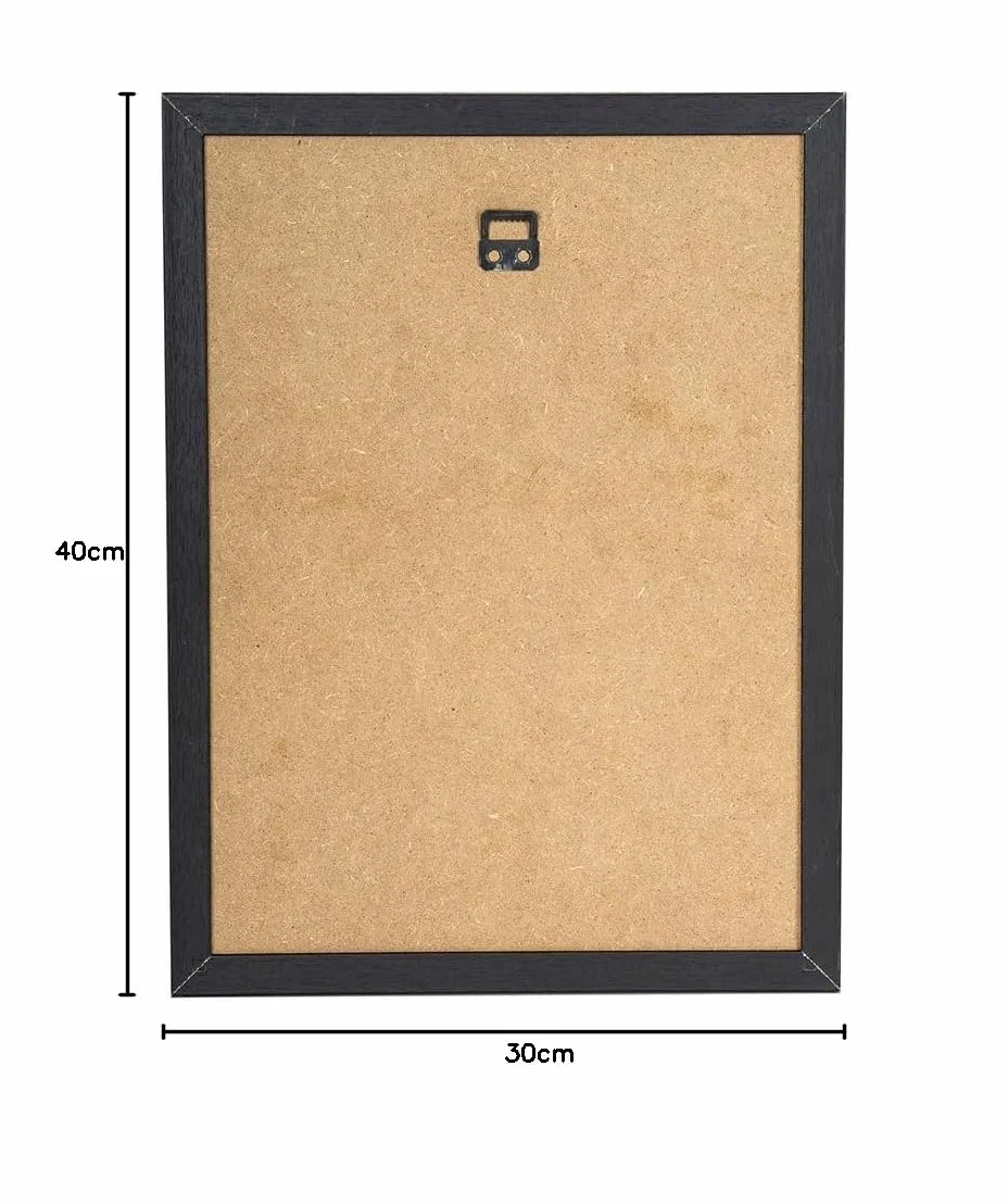 Tablica memo z literami drewno 30x40 cm czarna dekoracja ścienna