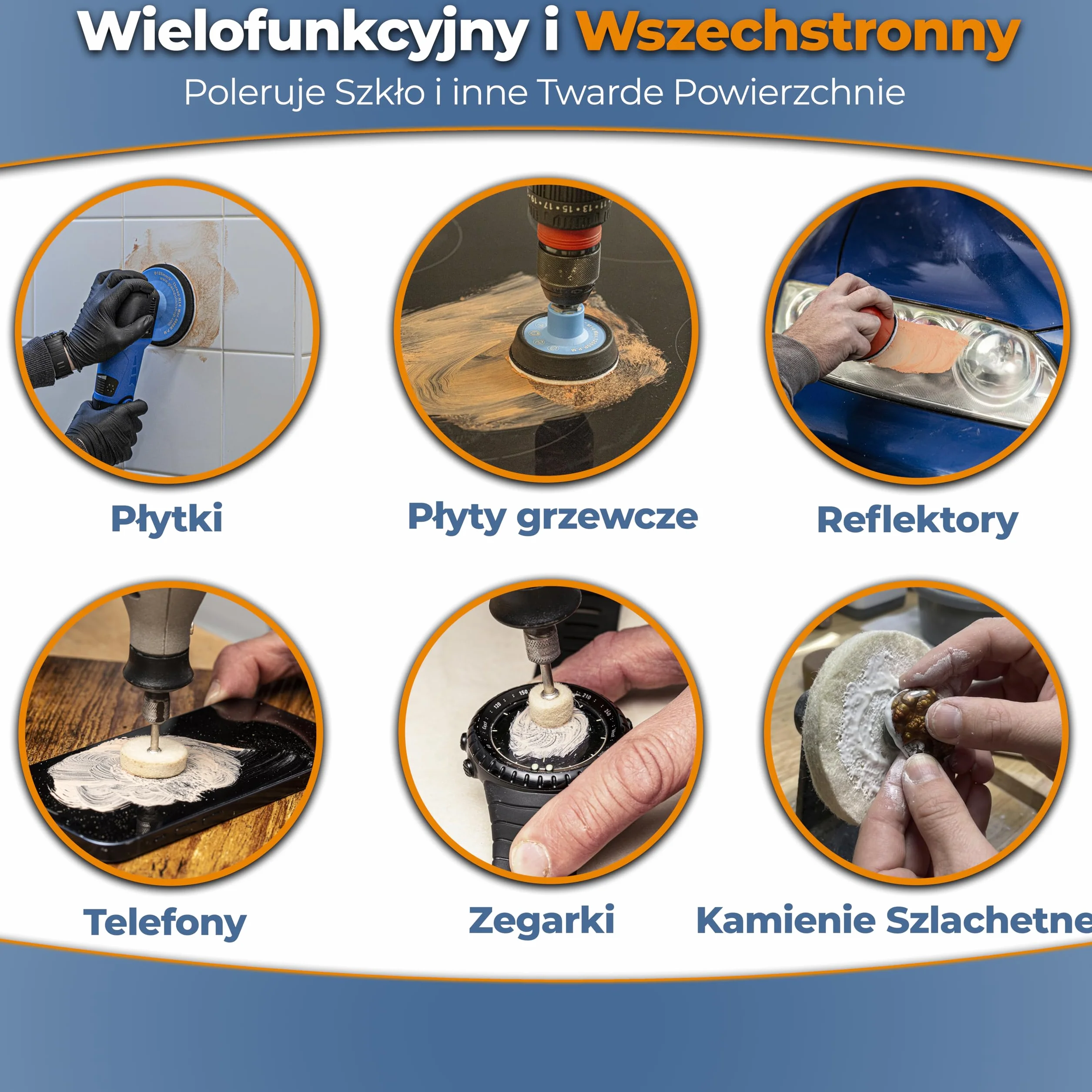 GLASS POLISH PRO 100 g tlenek ceru, wysokiej jakości proszek do polerowania szkła, ulepszona formuła, TREO 85%, 3,5 mikrona, brązowy - GP90007