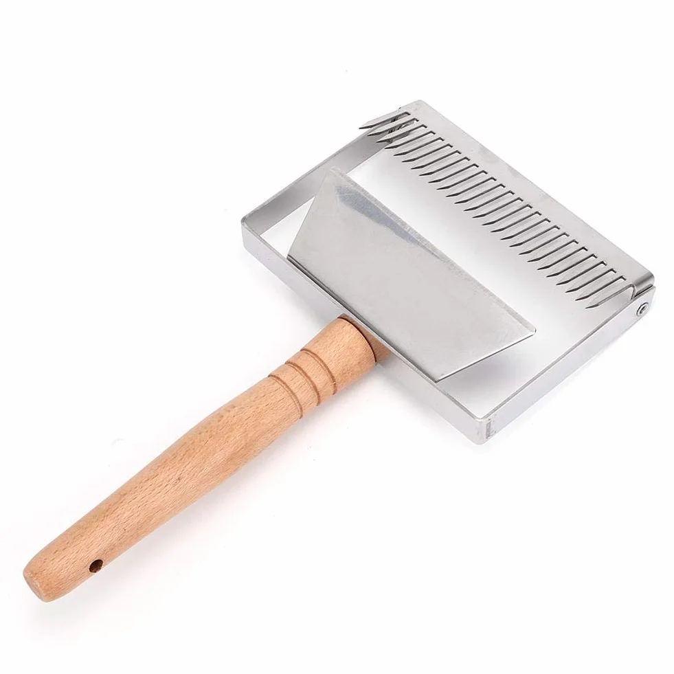 Pszczelarstwo Szeroki Widelec Odsklepiający Skrobak Łopata do Miodu Miód Łopata Ula Sprzęt Pszczelarski Narzędzie Pszczelarskie Opakowania Wielokrotnego Użytku