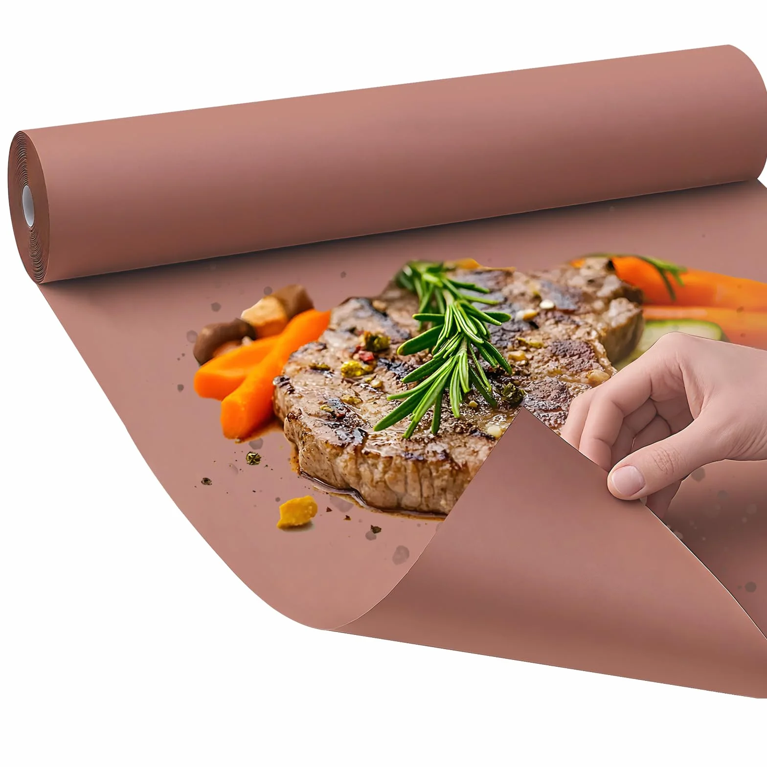 BigKing Metzgerpapier Pink, papier rzeźniczy, mocny papier kraftowy BBQ (45 cm x 30 m) do grilli, smokerów, ryb, idealny do gotowania soczystych potraw