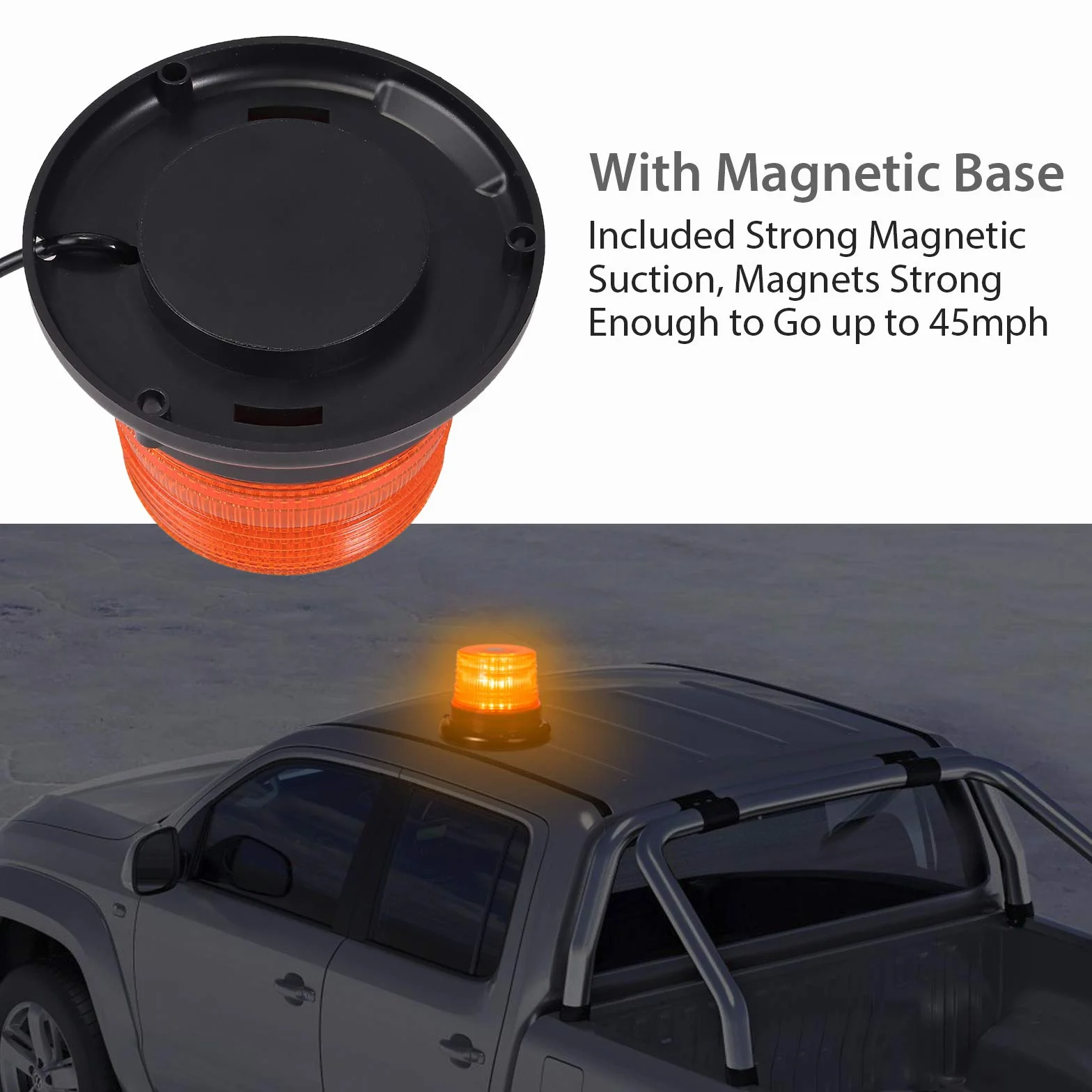 PROZOR 12/24 V 40 LED Magnetic Awaryjne migające światło ostrzegawcze światło stroboskopowe Amber 40 W samochód ciężarowy