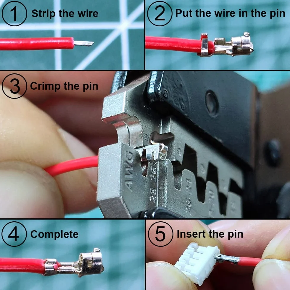 Złącza JST PH 2.0 Pin Header - Zestaw przewodów taśmowych i żeńskich obudów wtykowych 2-8 pin