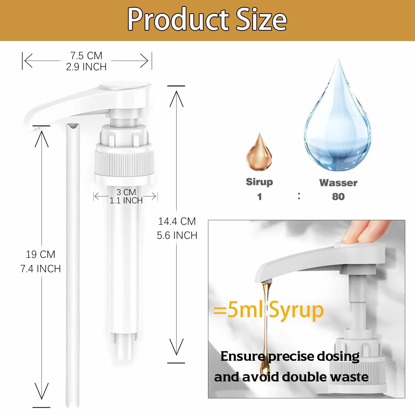 mohito Dozownik syropu, kompatybilny z 4 pompkami dozującymi, zapasowa pompa syropowa, do 500 ml/1000 ml, nadaje się do kuchni, łazienki, syropu, miodu, kremu, żelu pod prysznic, zużycie oleju,